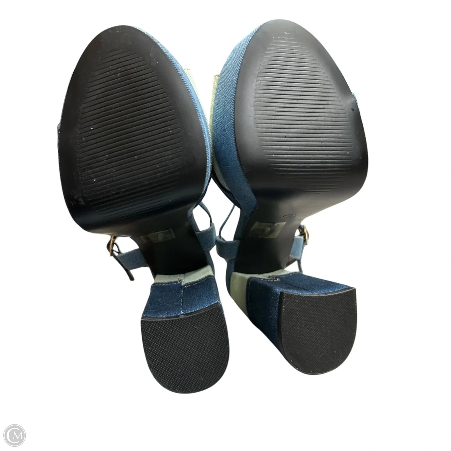 Shoes Heels Platform By Azalea Wang In Blue Denim, Size: 9