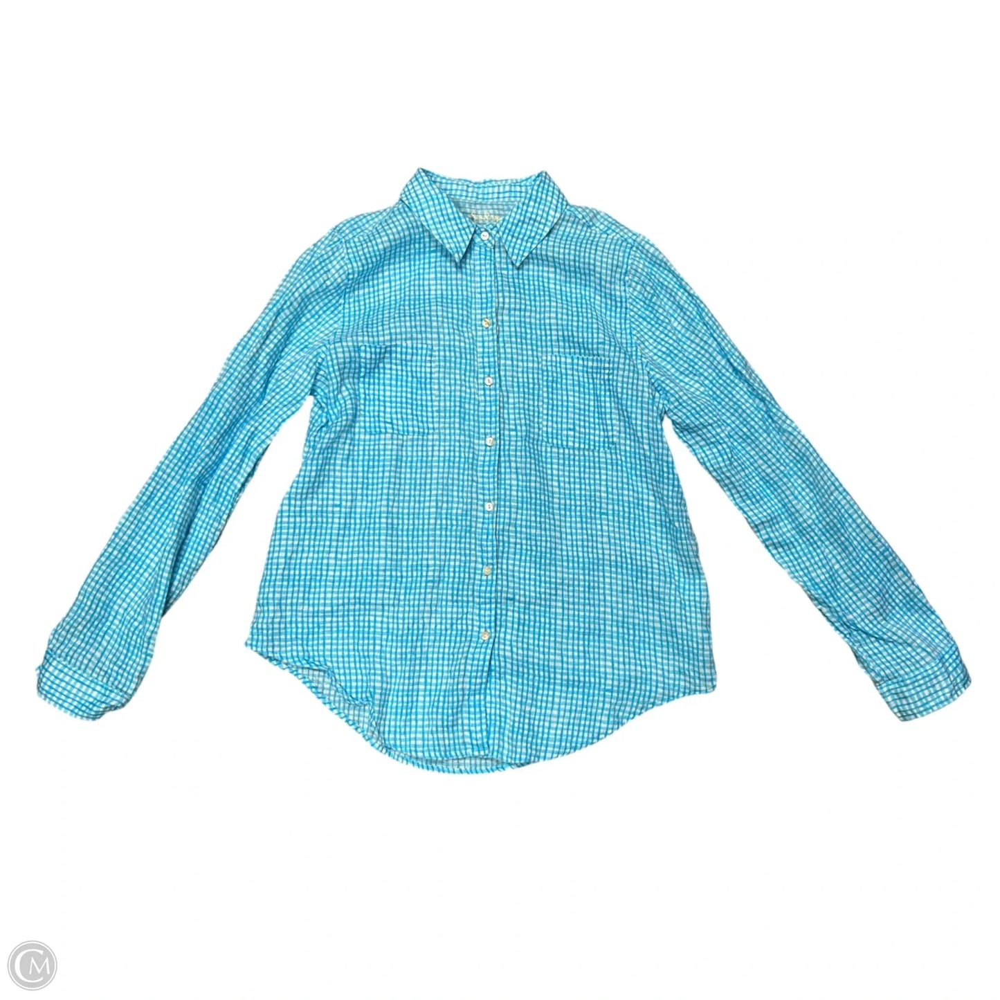 Top Long Sleeve Designer By Lilly Pulitzer In Blue, Size: M
