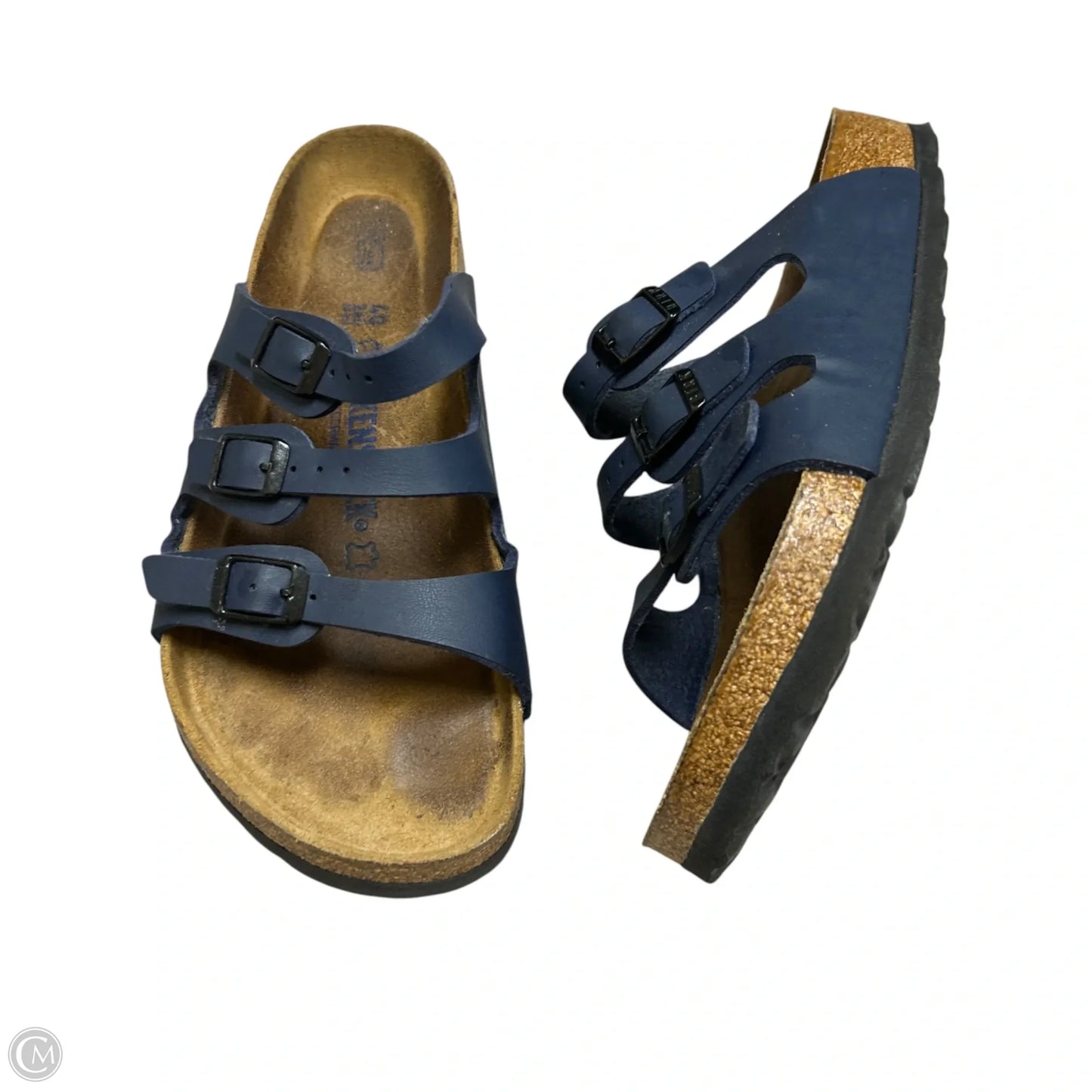 Sandals Flats By Birkenstock In Navy, Size: 9.5