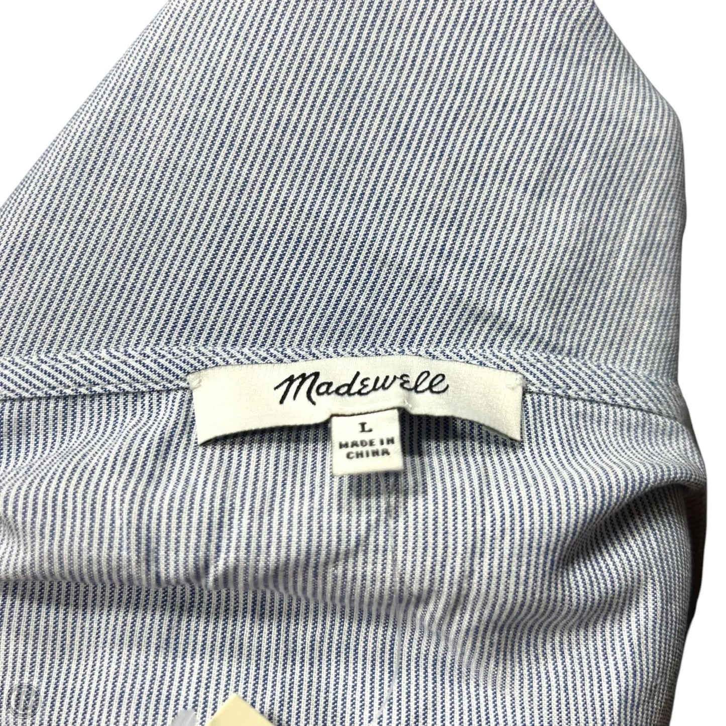 Dress Casual Short By Madewell In Blue & White, Size: L