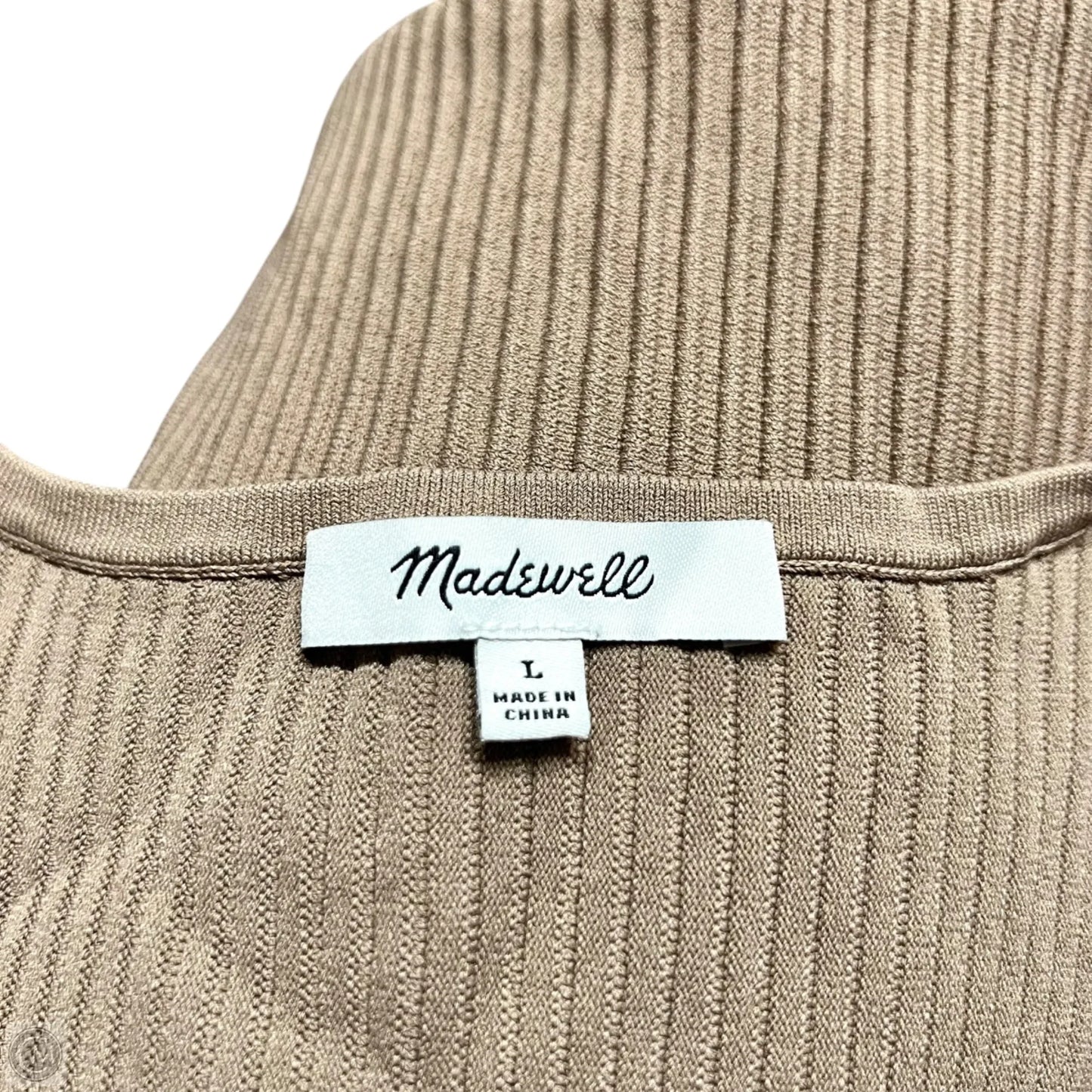 Top Short Sleeve By Madewell In Brown, Size: L