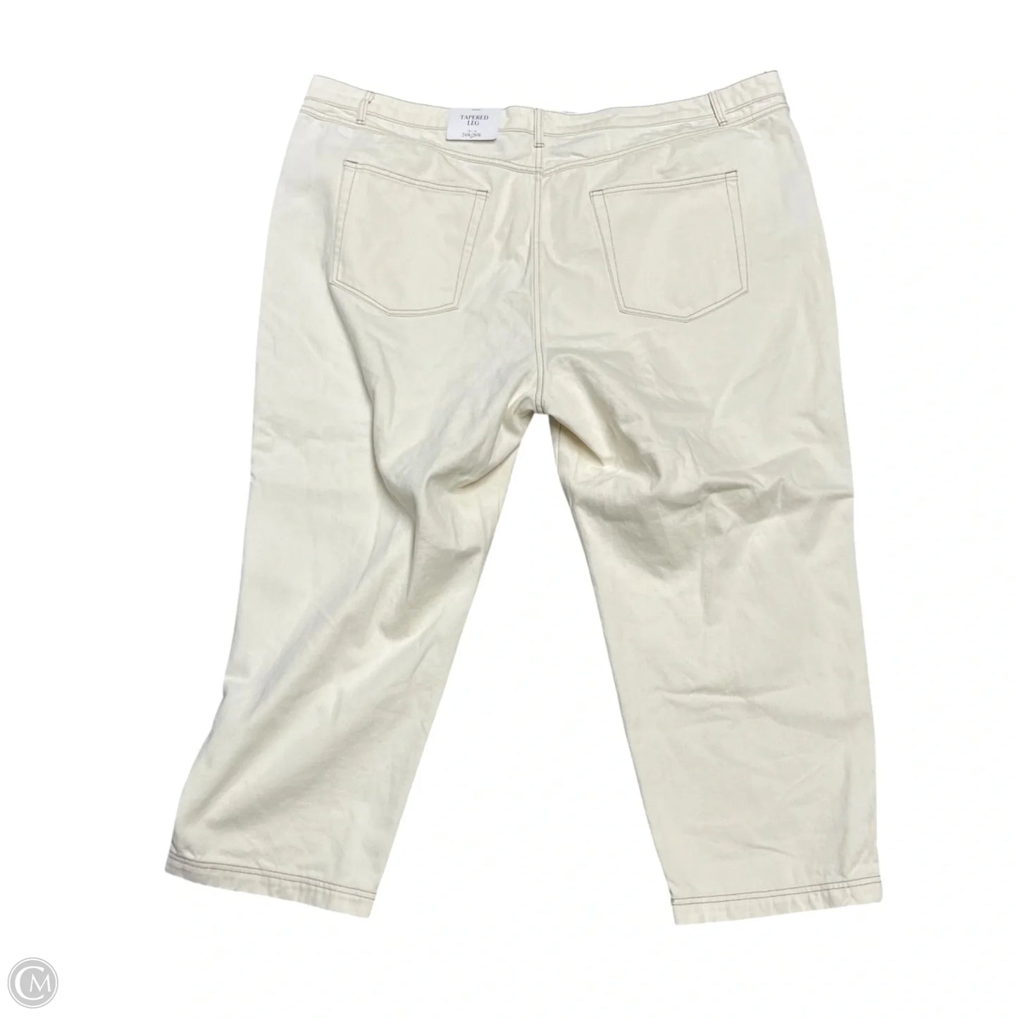 Jeans Straight By Future Collective In Cream Denim, Size: 24