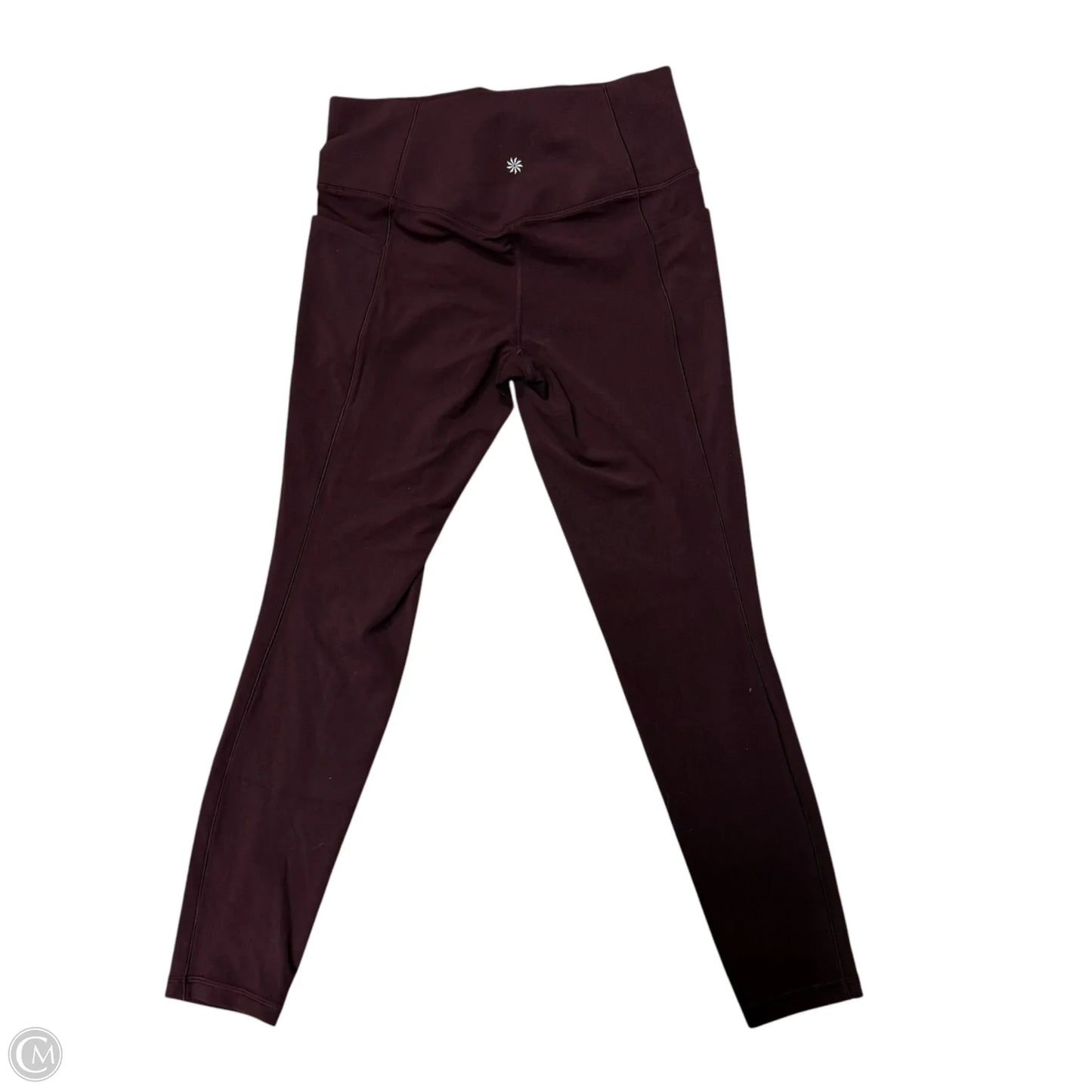 Athletic Leggings By Athleta In Maroon, Size: M