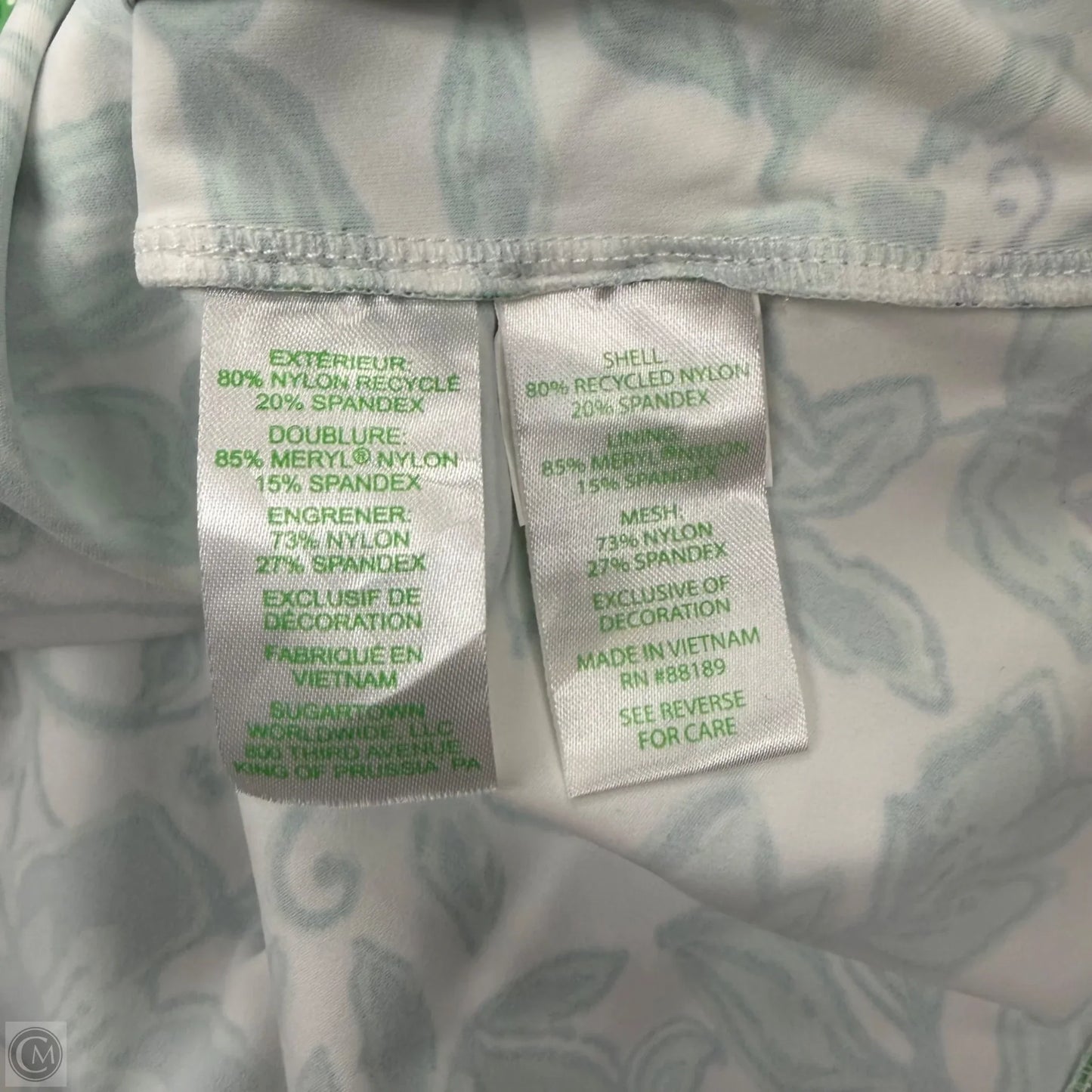 Dress Designer By Lilly Pulitzer In Green & White, Size: M