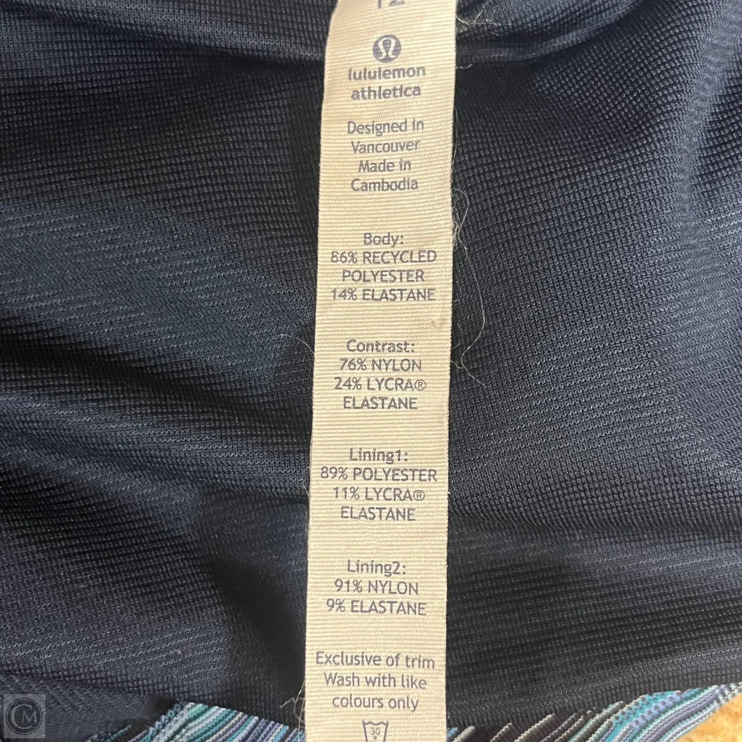 Athletic Shorts By Lululemon In Blue, Size: 12