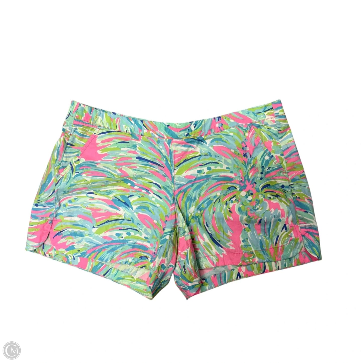 Shorts Designer By Lilly Pulitzer In Green & Pink, Size: L