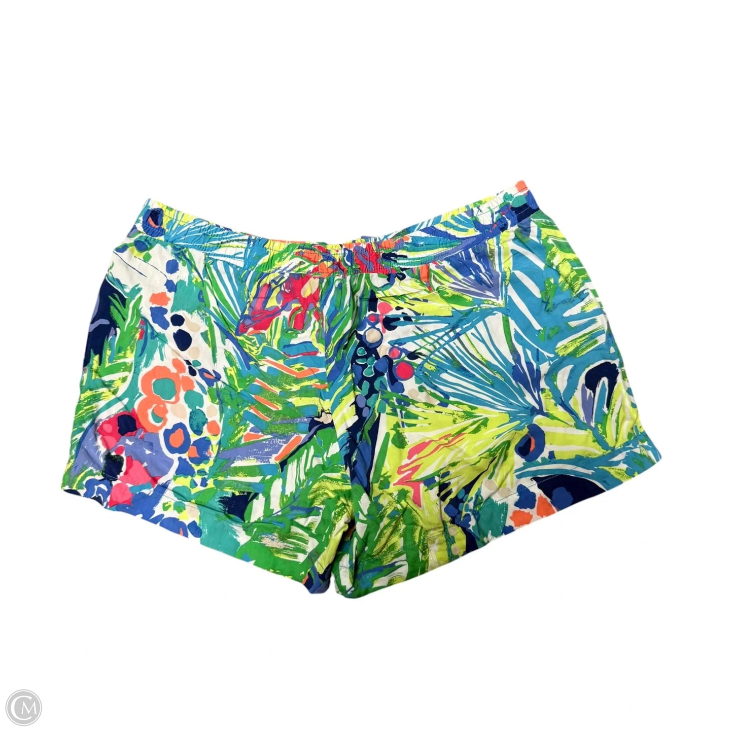 Shorts Designer By Lilly Pulitzer In Blue & Green, Size: L