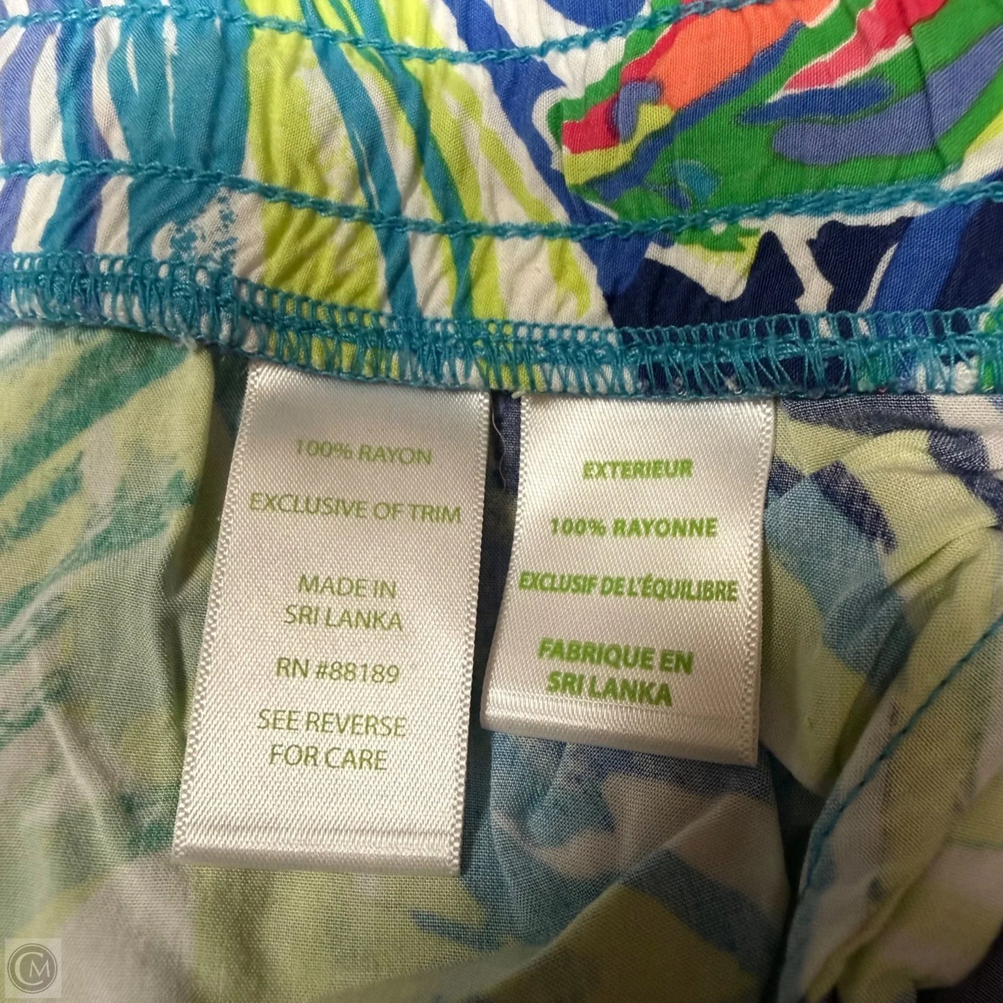Shorts Designer By Lilly Pulitzer In Blue & Green, Size: L