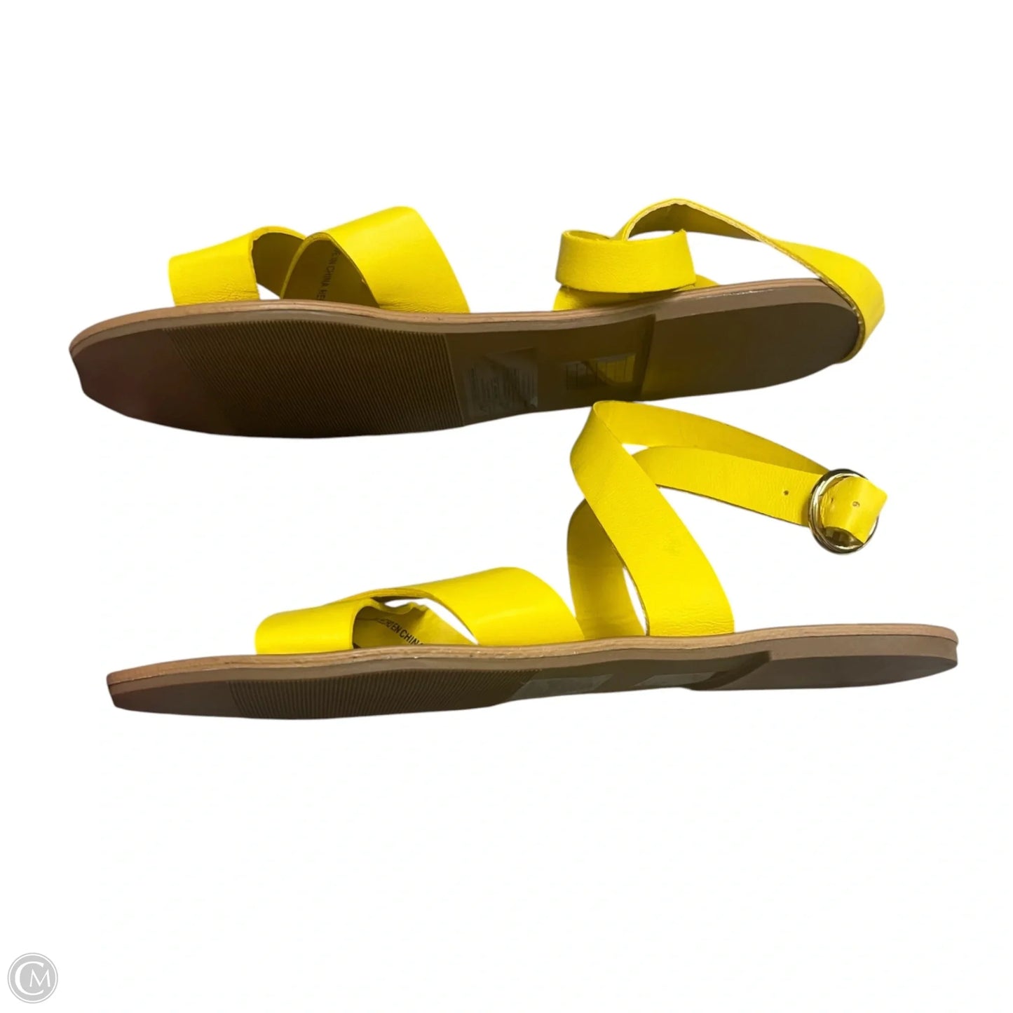 Sandals Flats By Forever 21 In Yellow, Size: 8