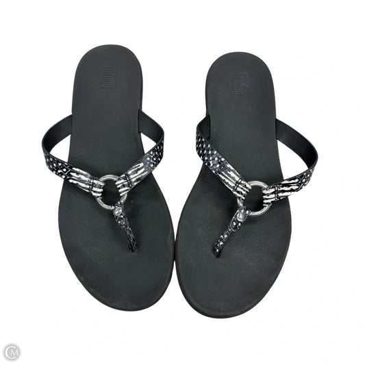 Sandals Flip Flops By Fitflop In Black, Size: 7