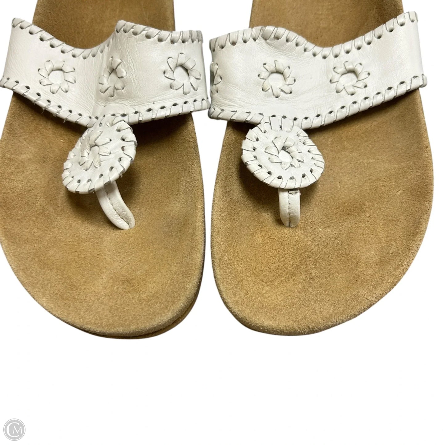 Sandals Flats By Vibram In Tan & White, Size: 9