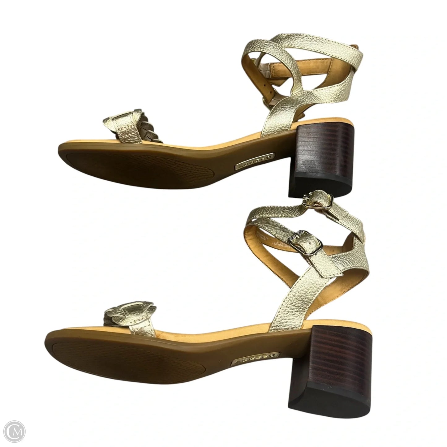 Sandals Heels Block By Sperry In Gold, Size: 9