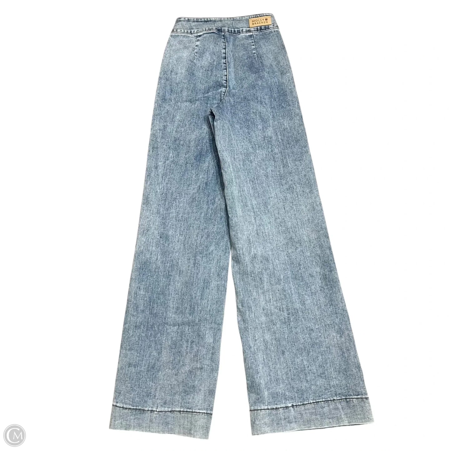 Jeans Wide Leg By Molly Bracken In Blue Denim, Size: 10