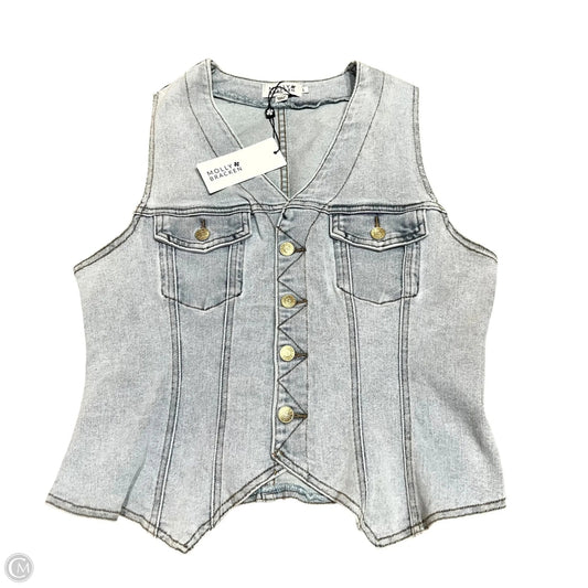 Top Sleeveless By Molly Bracken In Blue Denim, Size: M