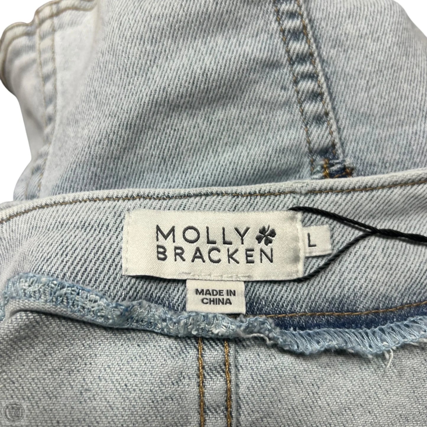 Top Sleeveless By Molly Bracken In Blue Denim, Size: L
