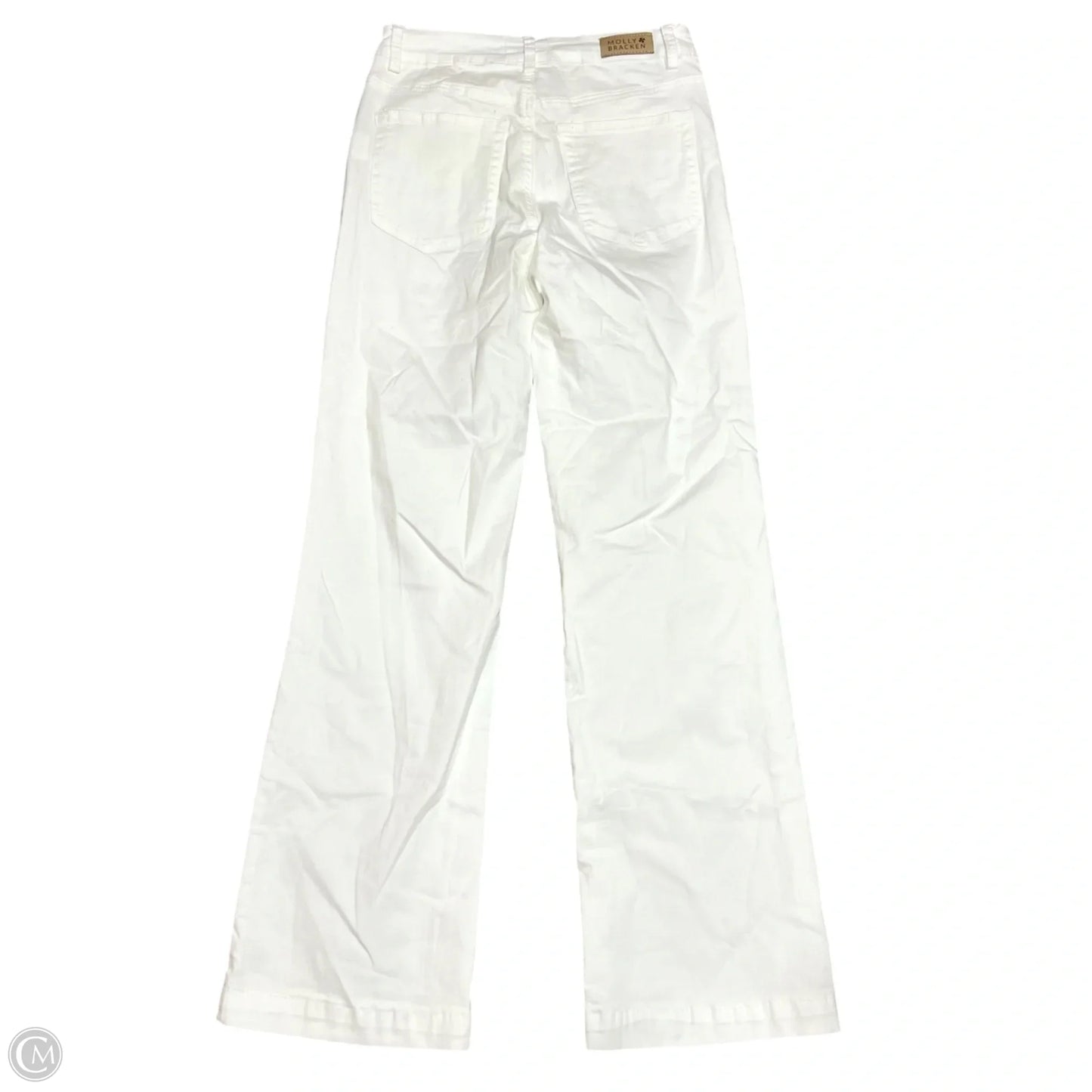 Jeans Straight By Molly Bracken In White Denim, Size: 8