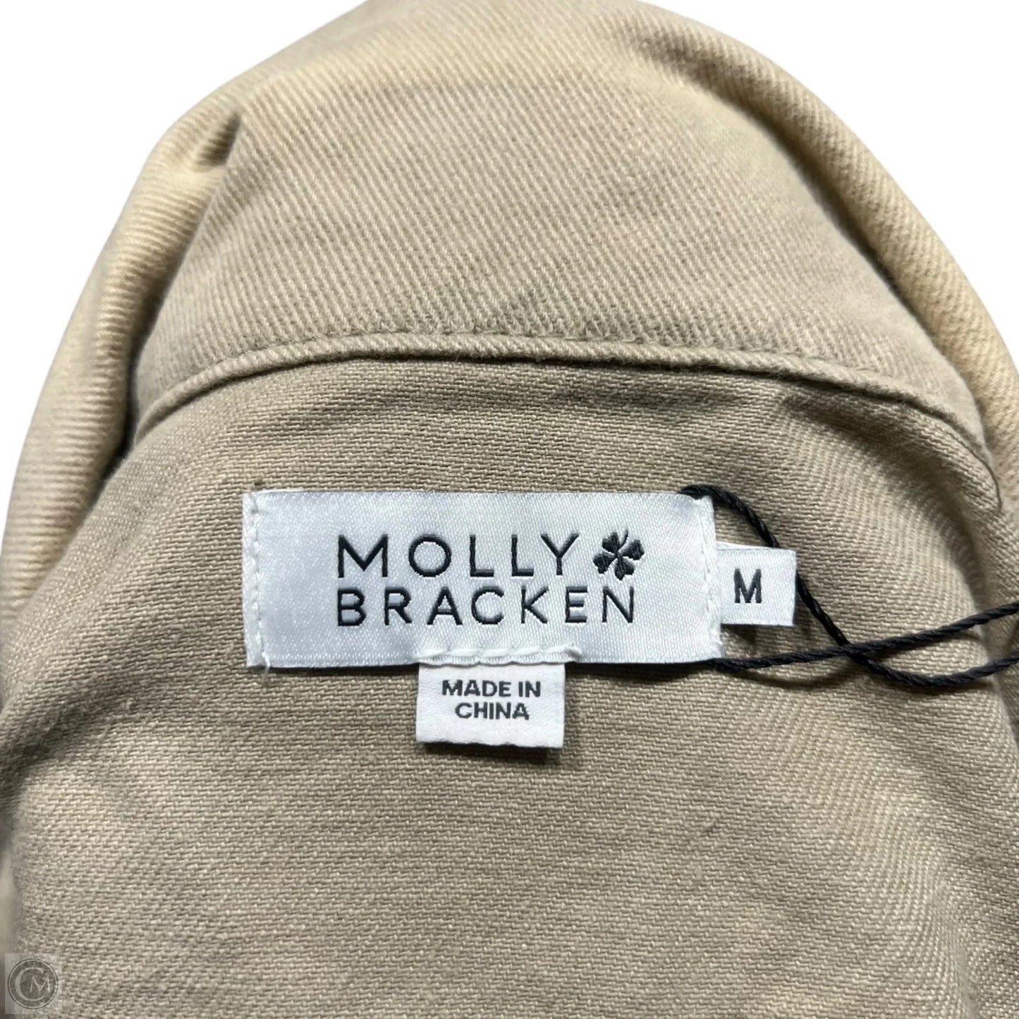 Jacket Denim By Molly Bracken In Beige, Size: M