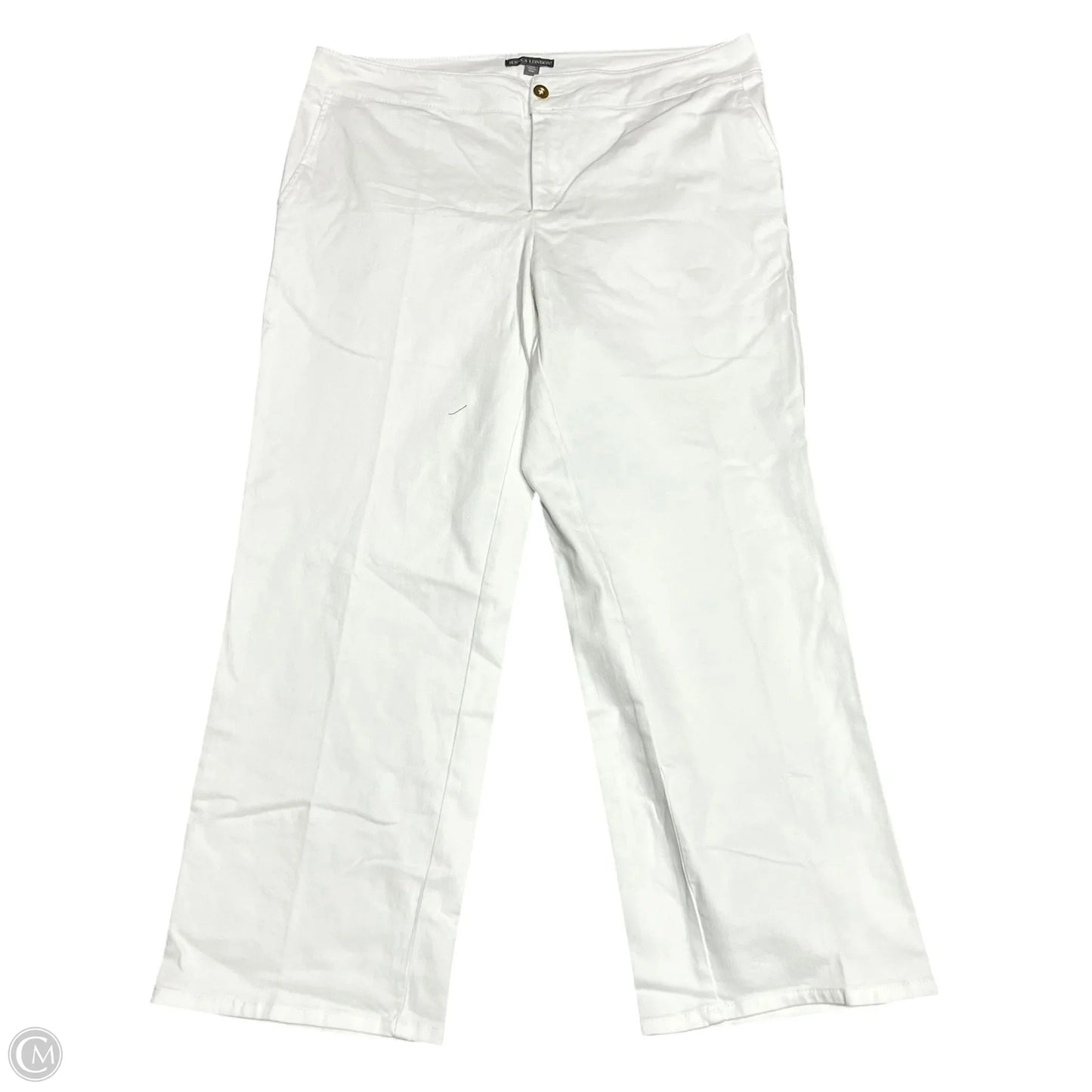 Jeans Straight By Jessica London In White Denim, Size: 18