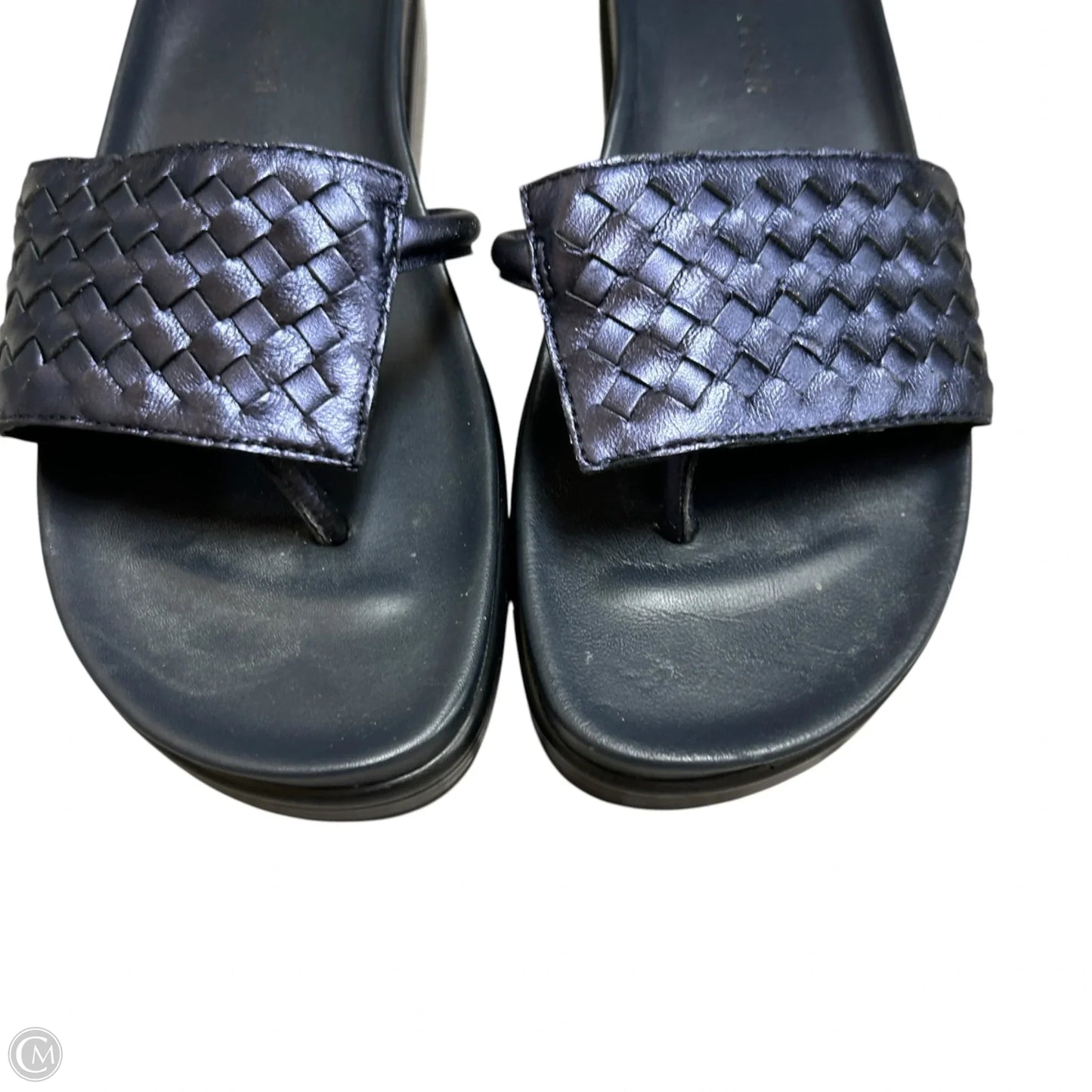 Sandals Flats By Donald Pliner In Navy, Size: 10