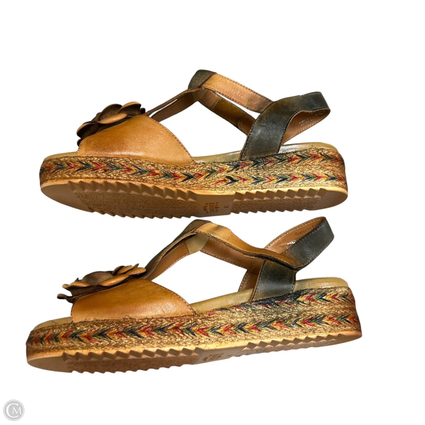 Sandals Flats By Spring Step In Brown, Size: 10.5