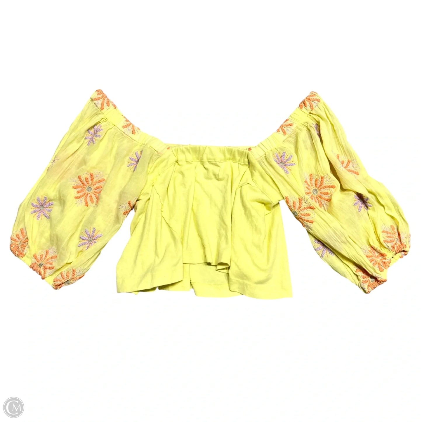 Top 3/4 Sleeve By Urban Outfitters In Yellow, Size: M