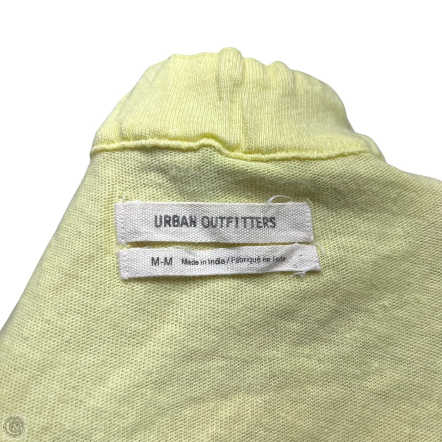 Top 3/4 Sleeve By Urban Outfitters In Yellow, Size: M