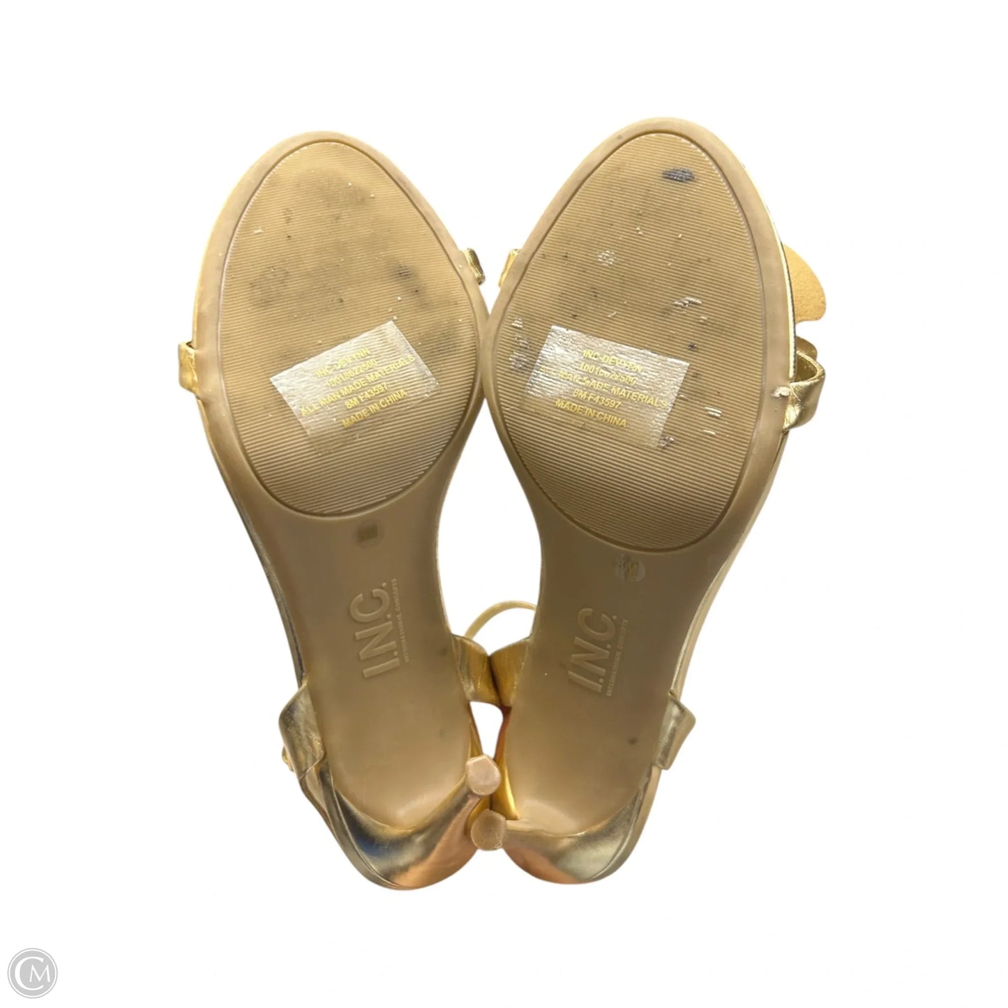 Shoes Heels Stiletto By Inc In Gold, Size: 8