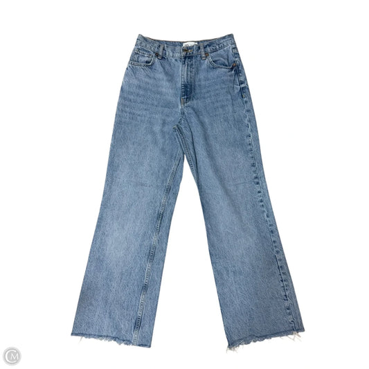 Jeans Straight By Zara In Blue Denim, Size: 4
