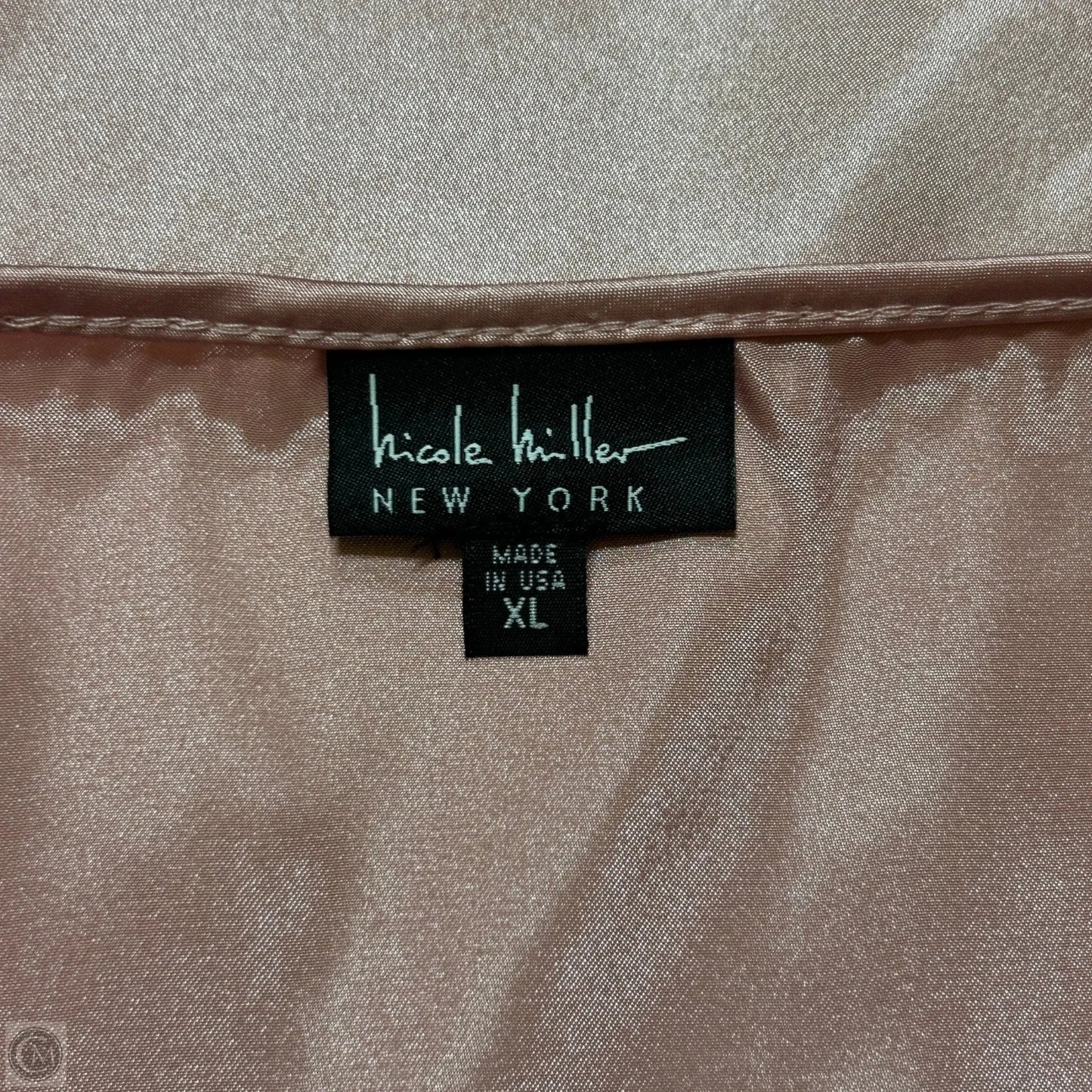 Top Short Sleeve By Nicole Miller In Pink, Size: Xl