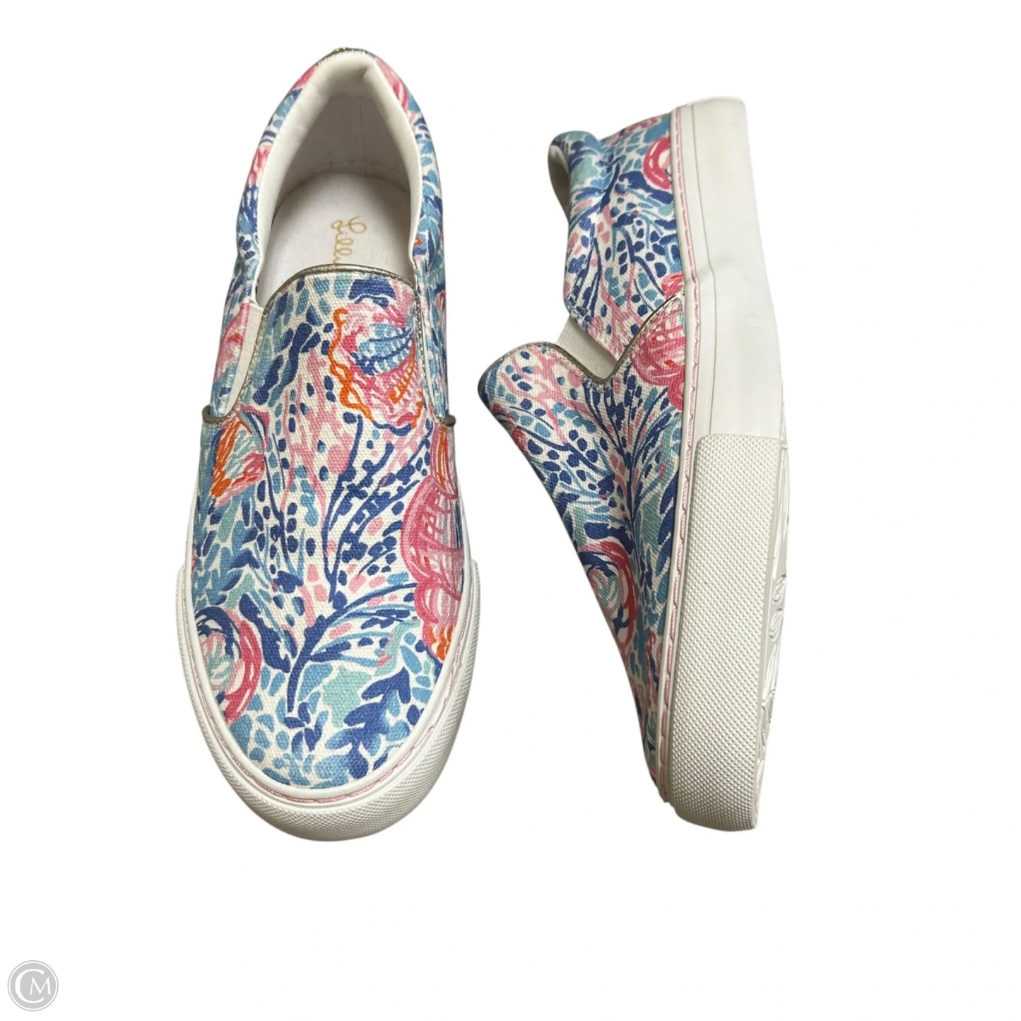 Shoes Designer By Lilly Pulitzer In Blue & Pink, Size: 6