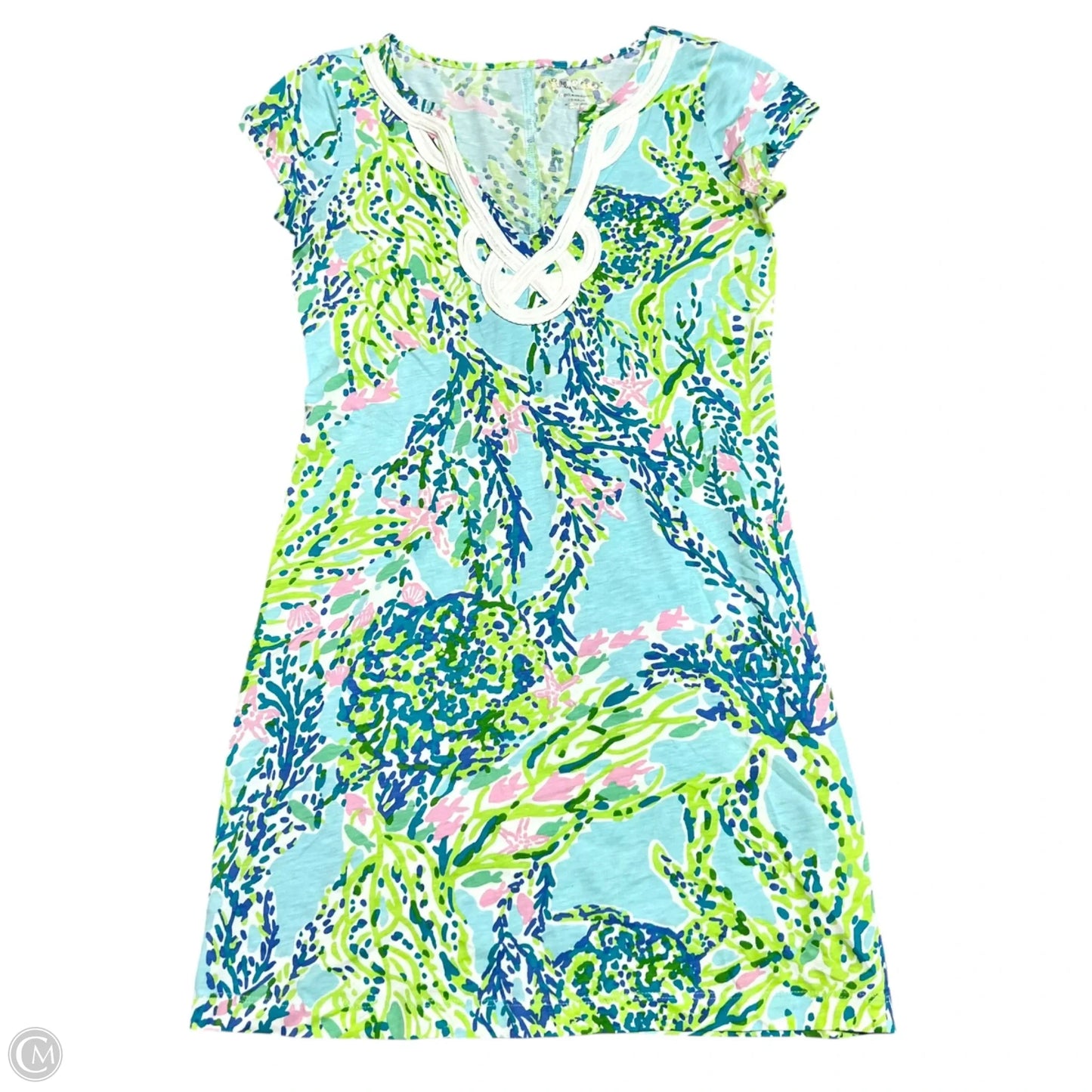 Dress Designer By Lilly Pulitzer In Blue & Green, Size: Xs