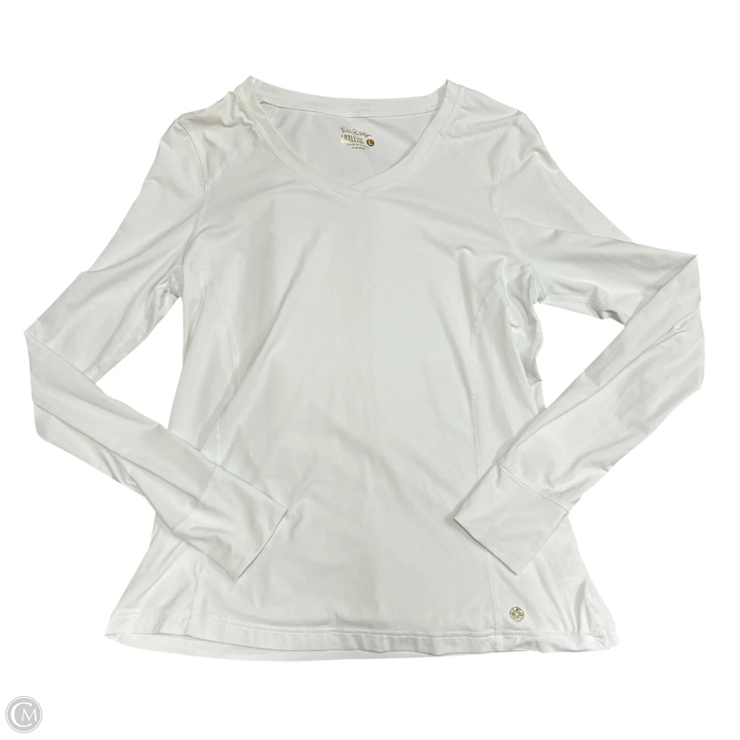 Top Long Sleeve Designer By Lilly Pulitzer In White, Size: L