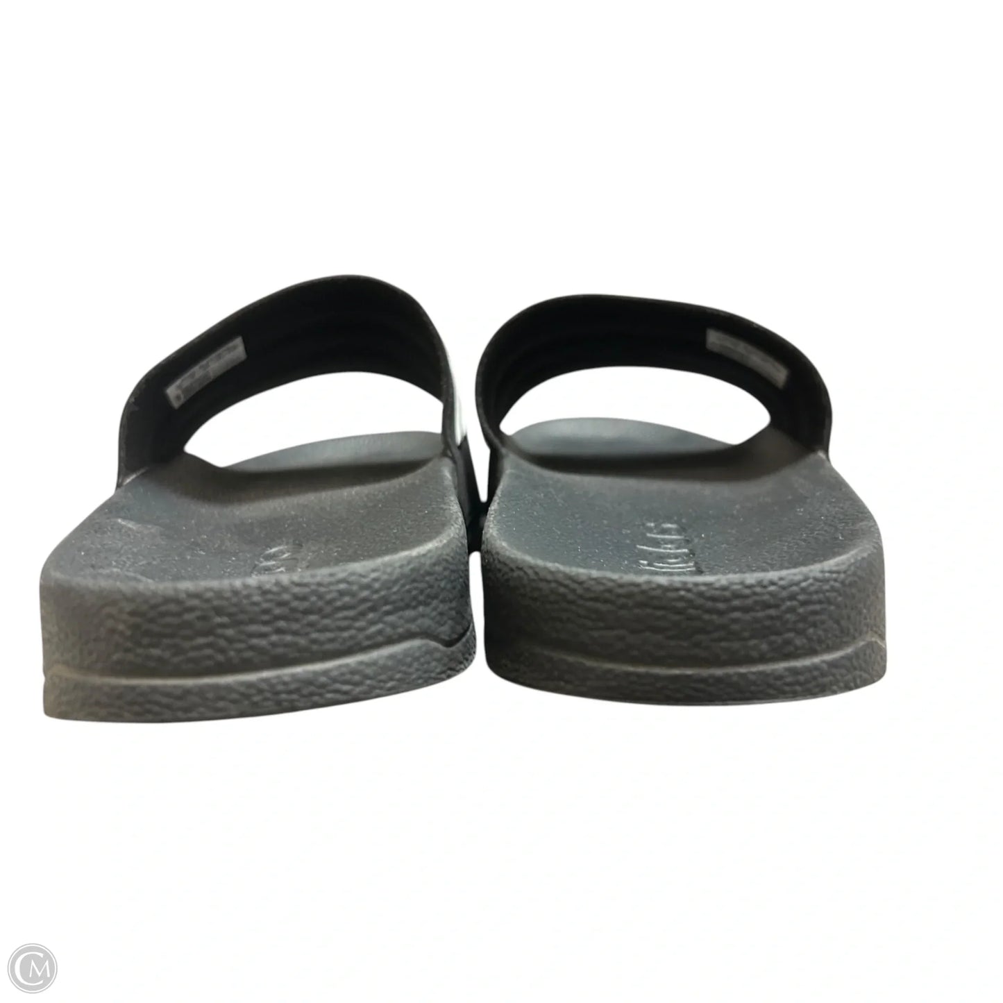Sandals Flats By Adidas In Black & White, Size: 6