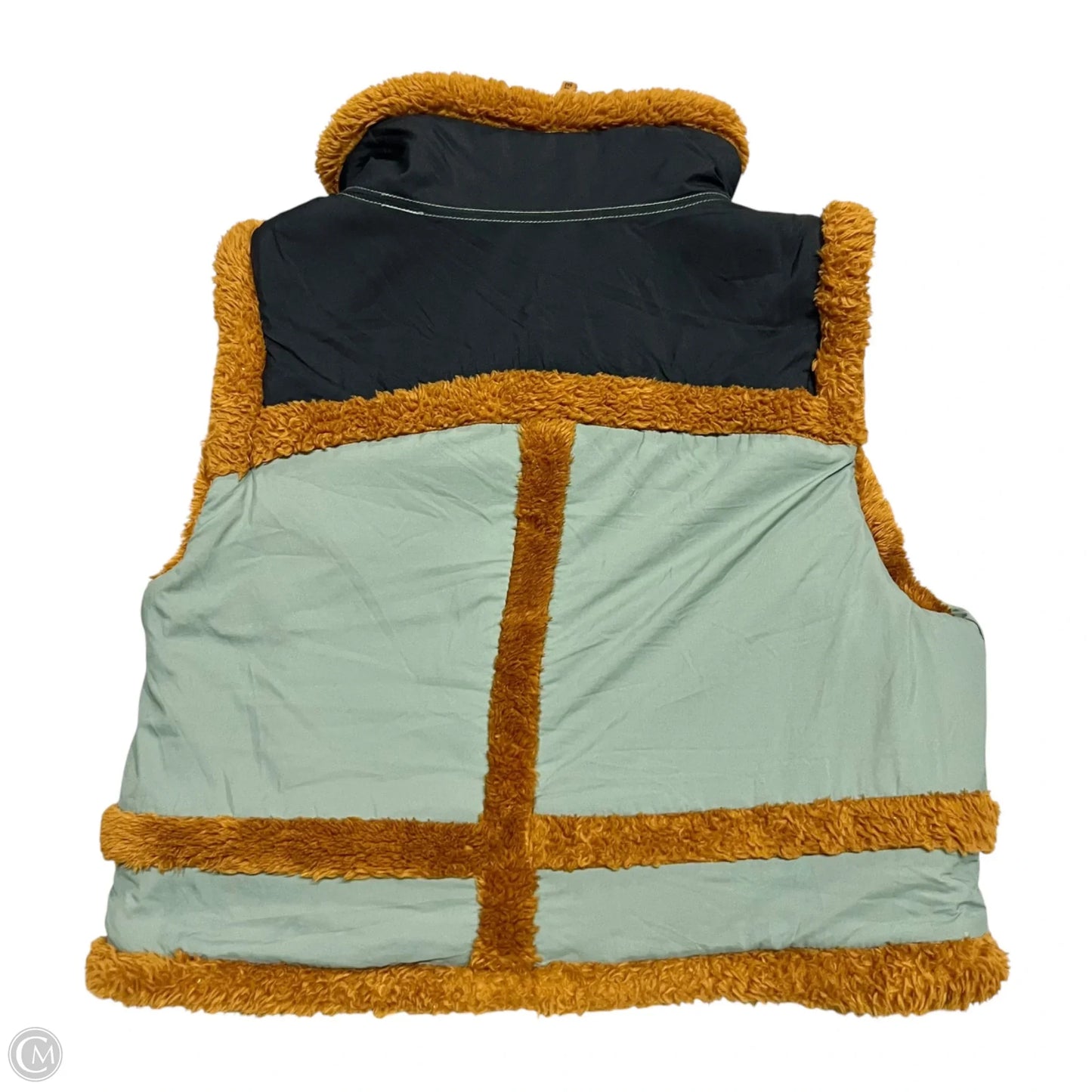 Vest Faux Fur & Sherpa By Free People In Black & Green, Size: S