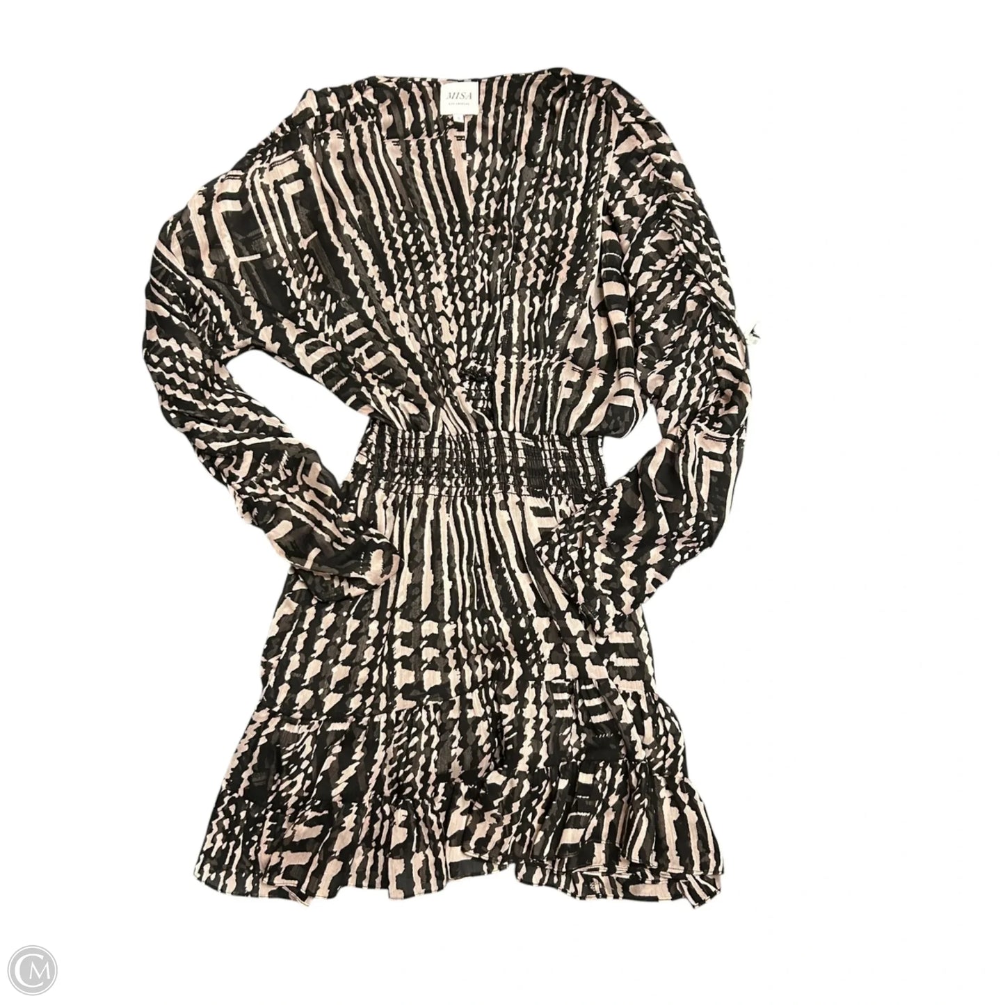 Dress Designer By Misa In Black & Pink, Size: S