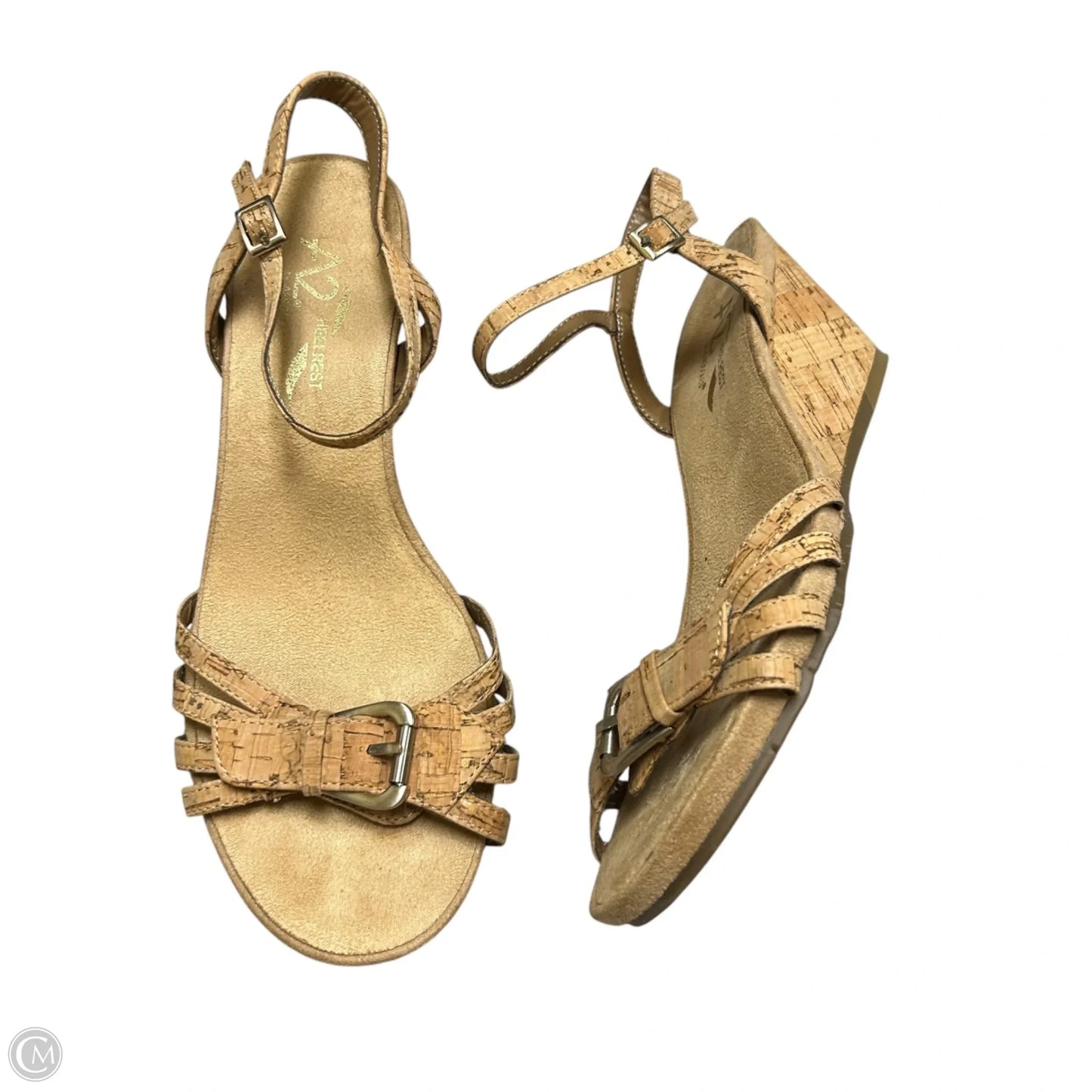 Sandals Heels Wedge By Aerosoles In Brown, Size: 8.5