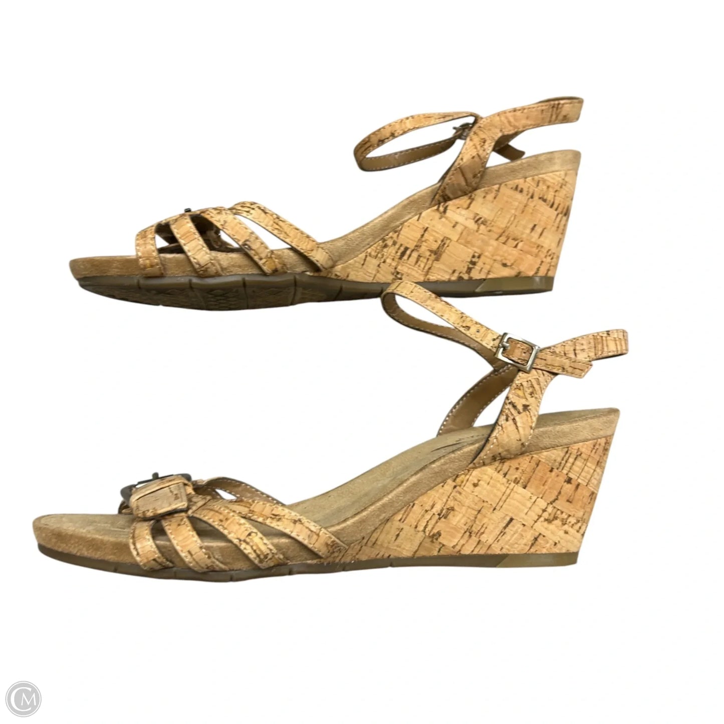 Sandals Heels Wedge By Aerosoles In Brown, Size: 8.5