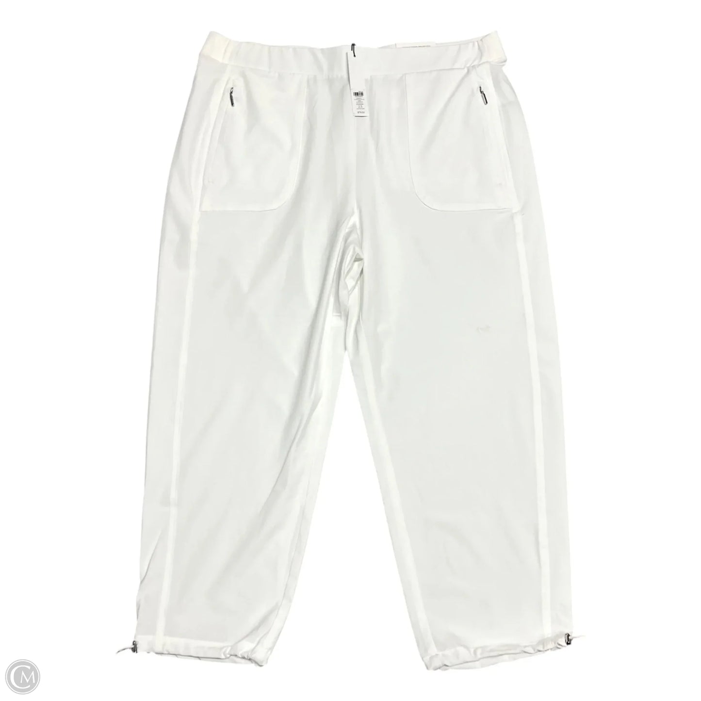 Athletic Pants By Chicos In White, Size: L