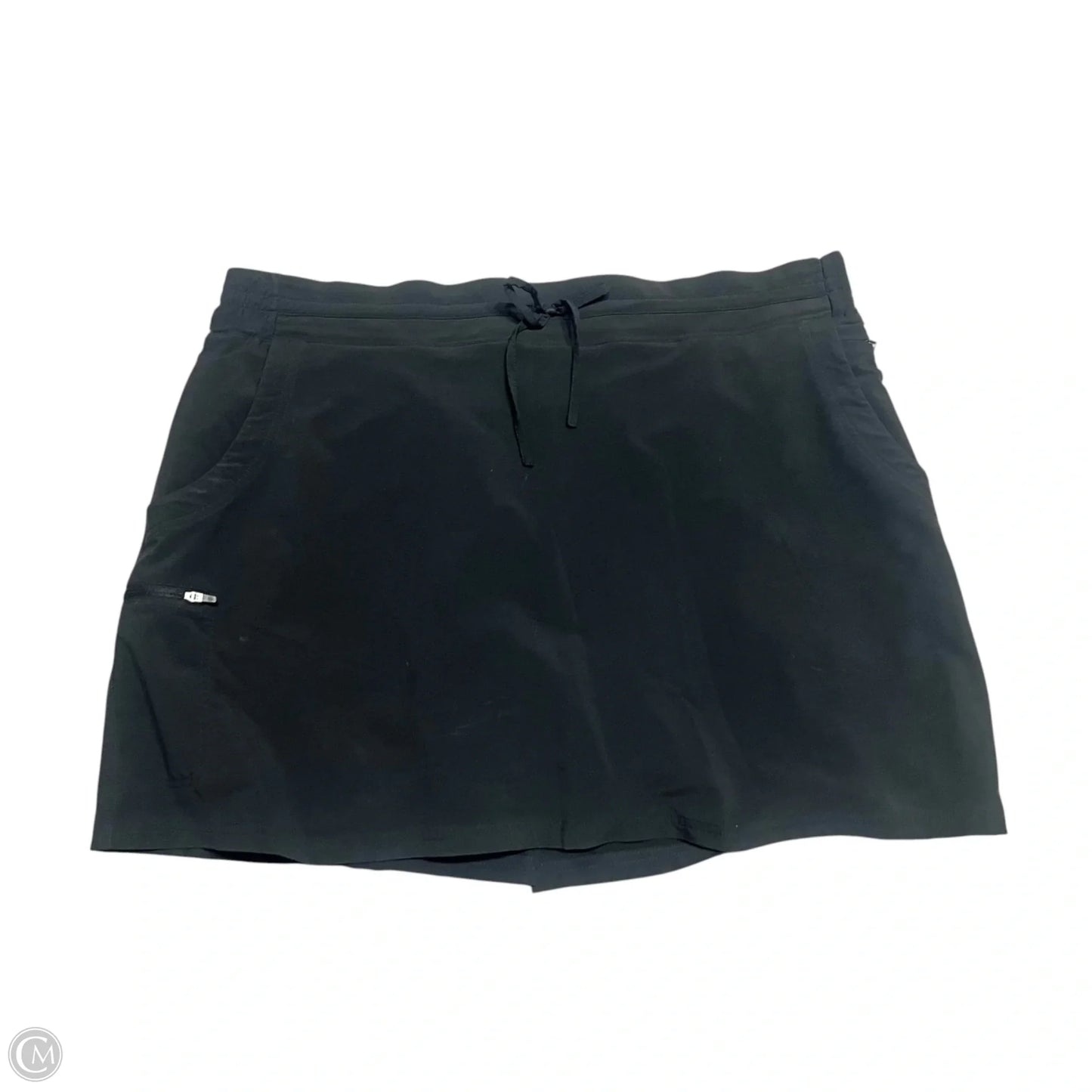 Athletic Skirt By Coolibar In Black, Size: Xl