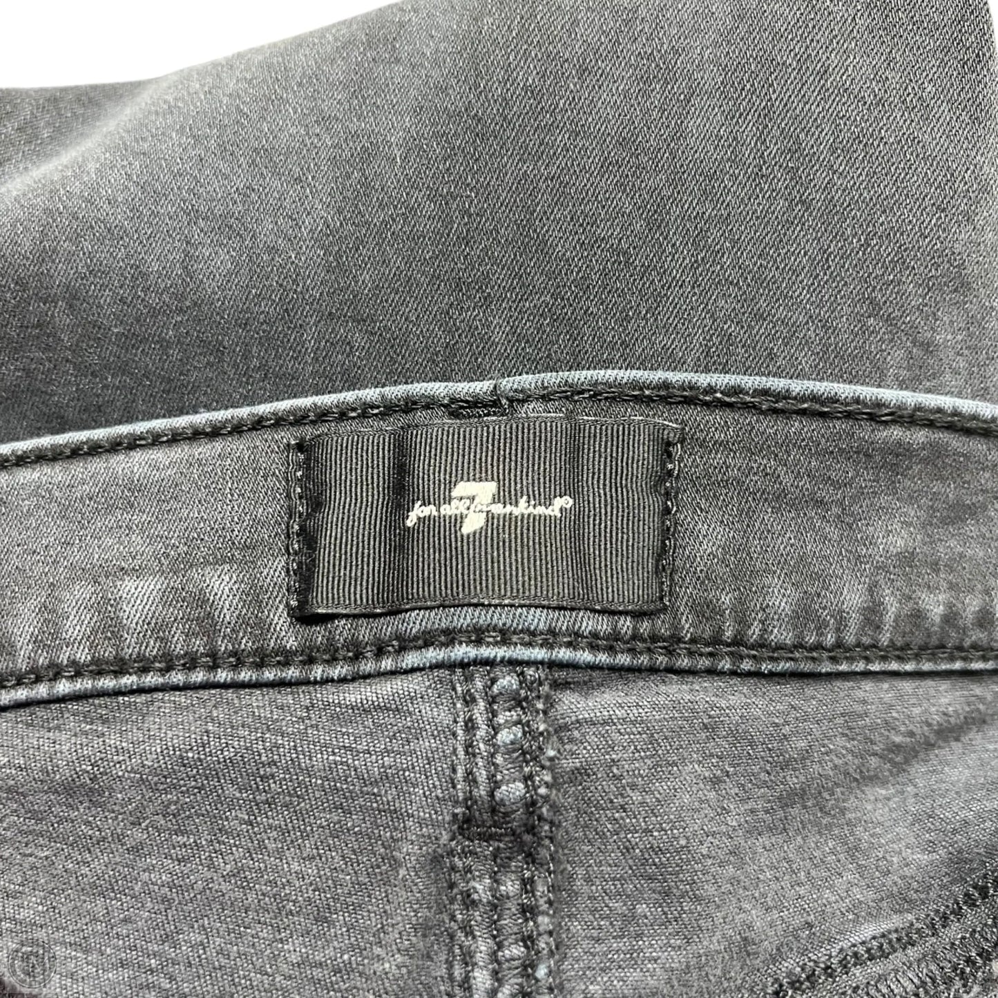 Jeans Flared By 7 For All Mankind In Black Denim, Size: 6