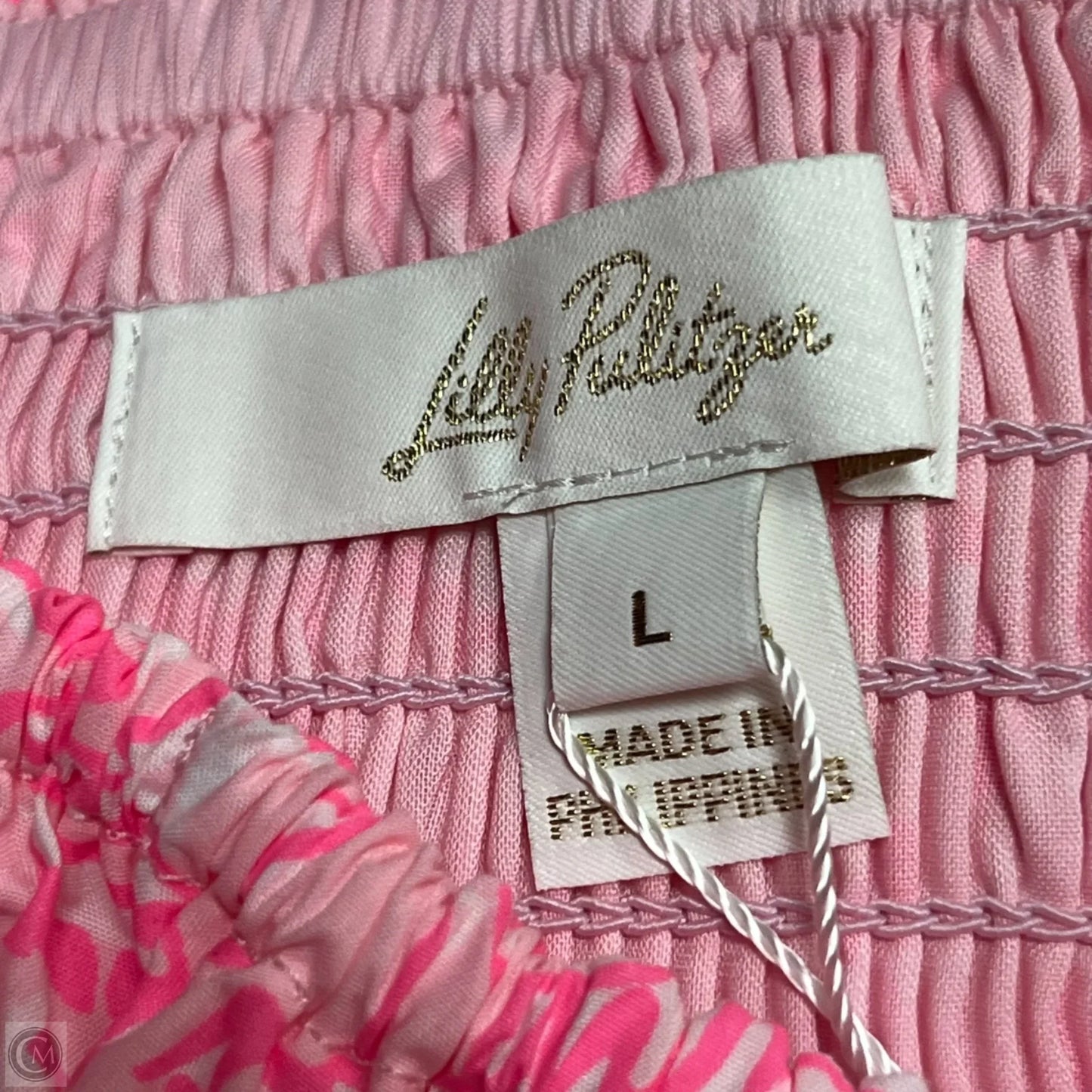 Top Short Sleeve Designer By Lilly Pulitzer In Pink, Size: L