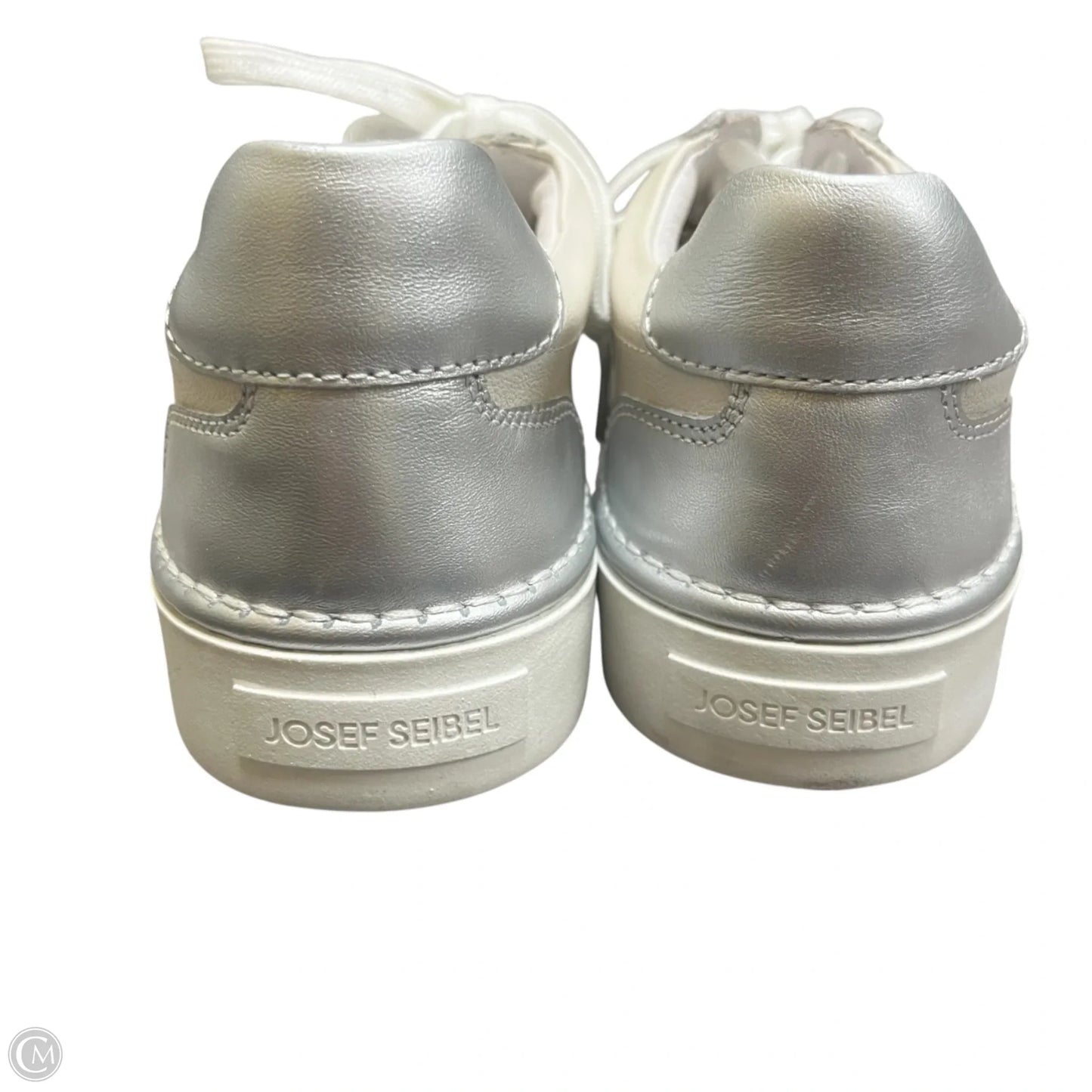 Shoes Sneakers By Josef Seibel In Silver & White, Size: 8.5