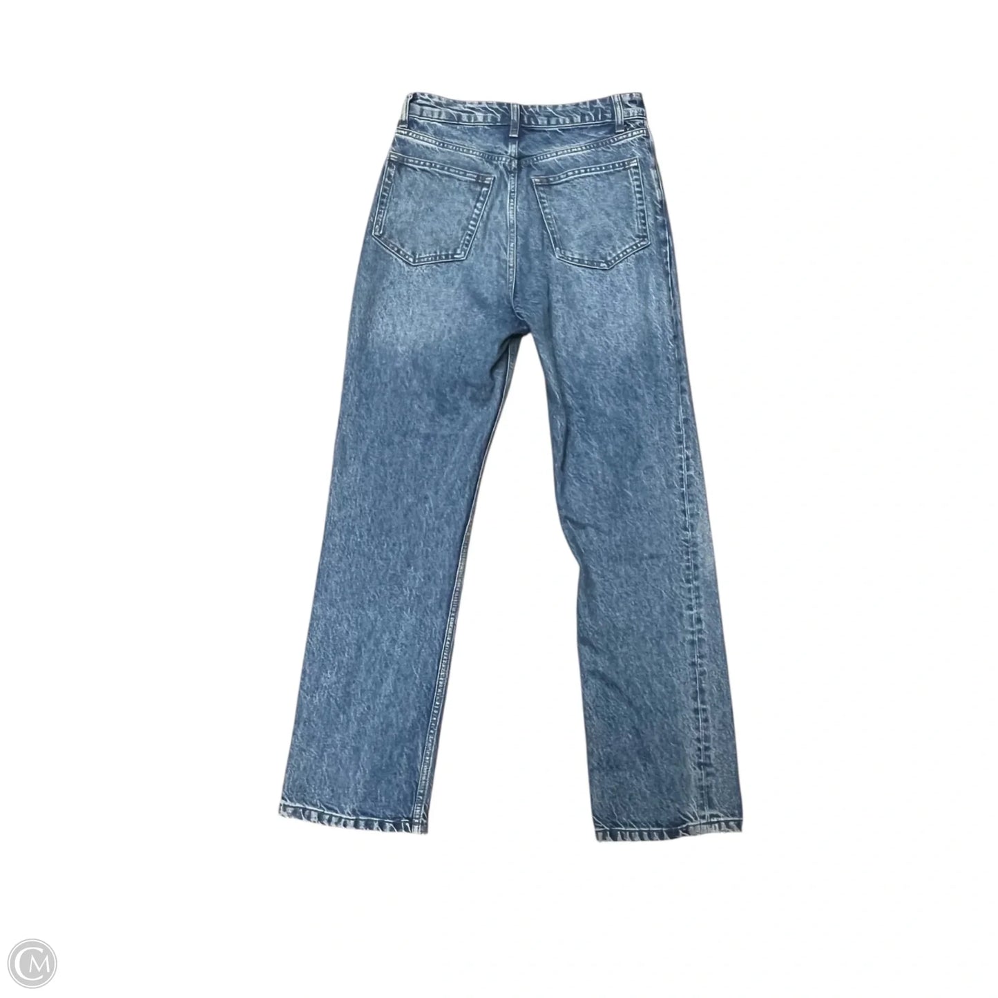 Jeans Straight By Reformation In Blue Denim, Size: 4