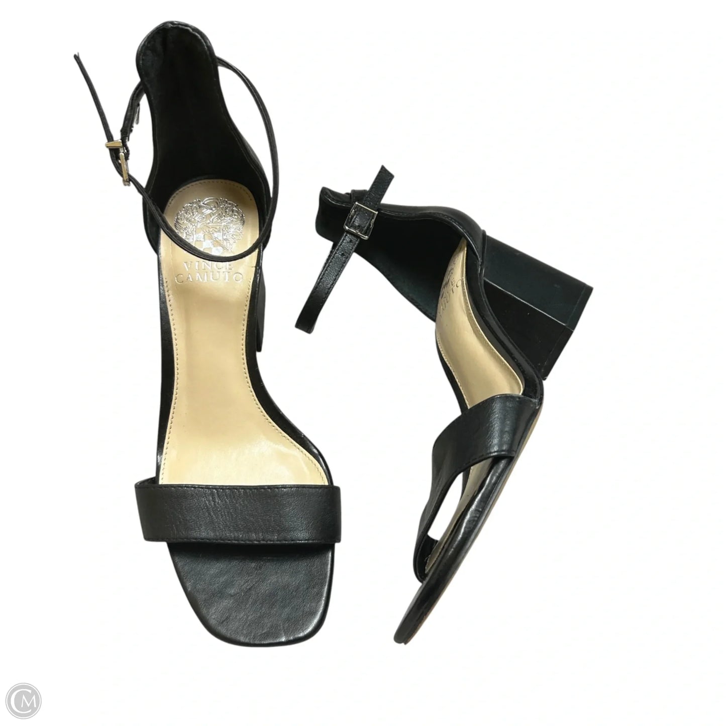 Sandals Heels Block By Vince Camuto In Black, Size: 7