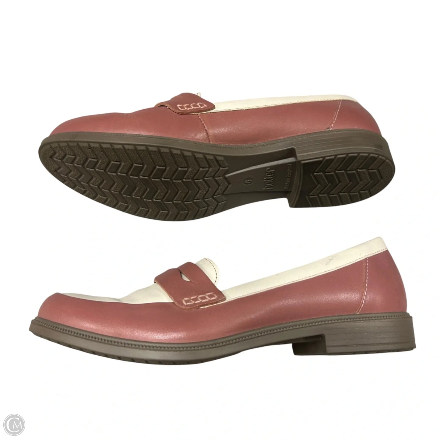 Shoes Flats By Hotter In Pink & White, Size: 8