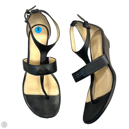 Sandals Designer By Coach In Black, Size: 8