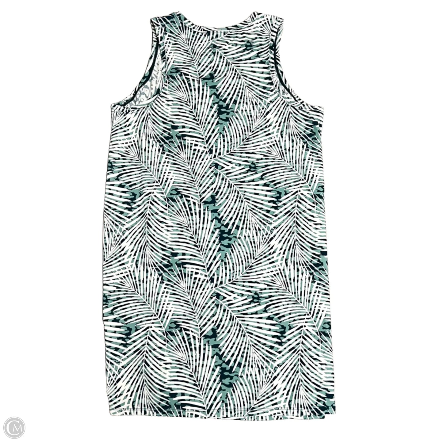 Dress Casual Short By Zuda In Green & White, Size: 1x