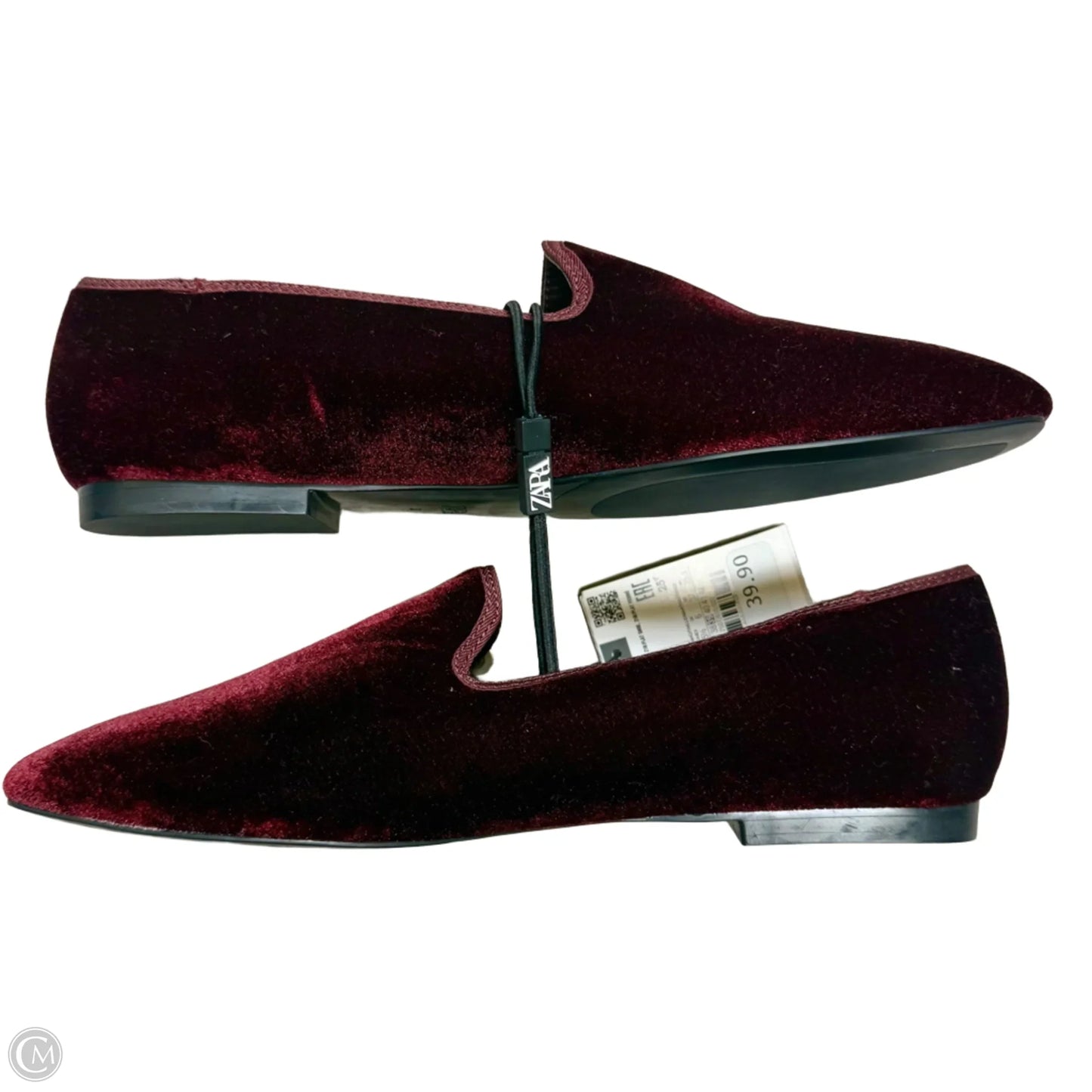 Shoes Flats By Zara In Maroon, Size: 8