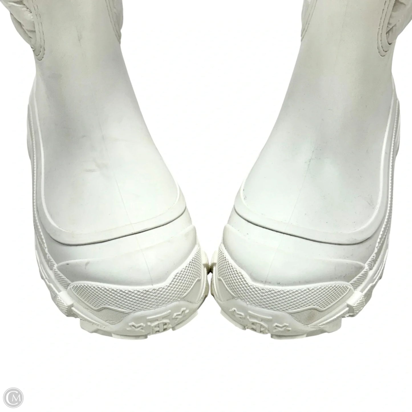 Boots Luxury Designer By Burberry In White, Size: 9.5