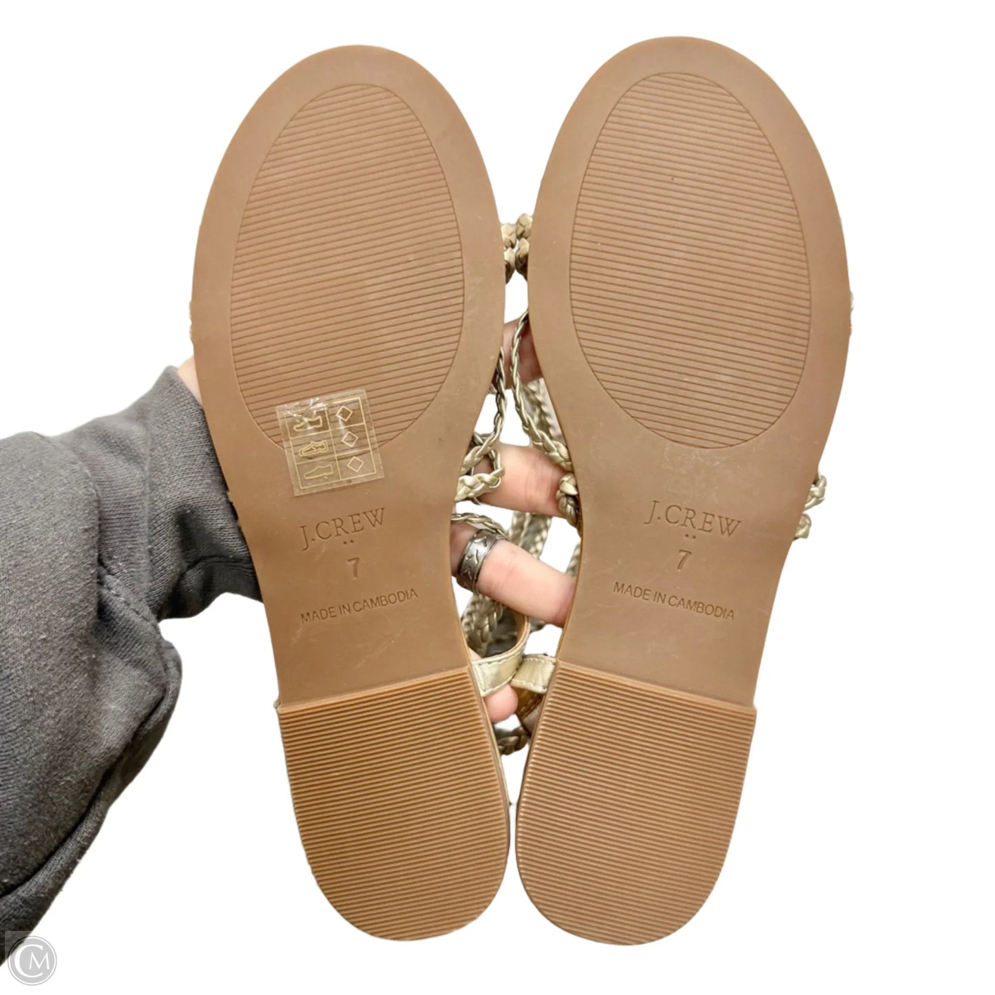 Sandals Flats By J. Crew In Gold, Size: 7